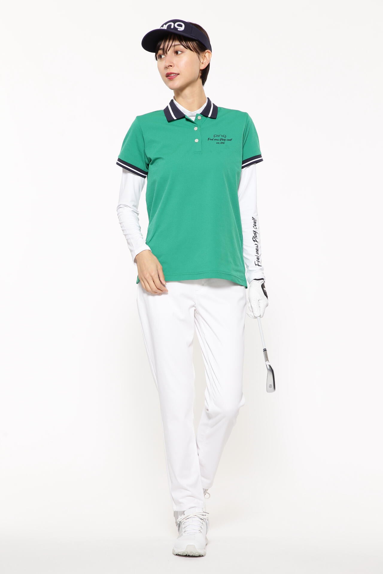 【PING APPAREL】Mr.PING刺繍全方向ストレッチライトテーパード5ポケットパンツ <LADIES LINE> (LADIES)