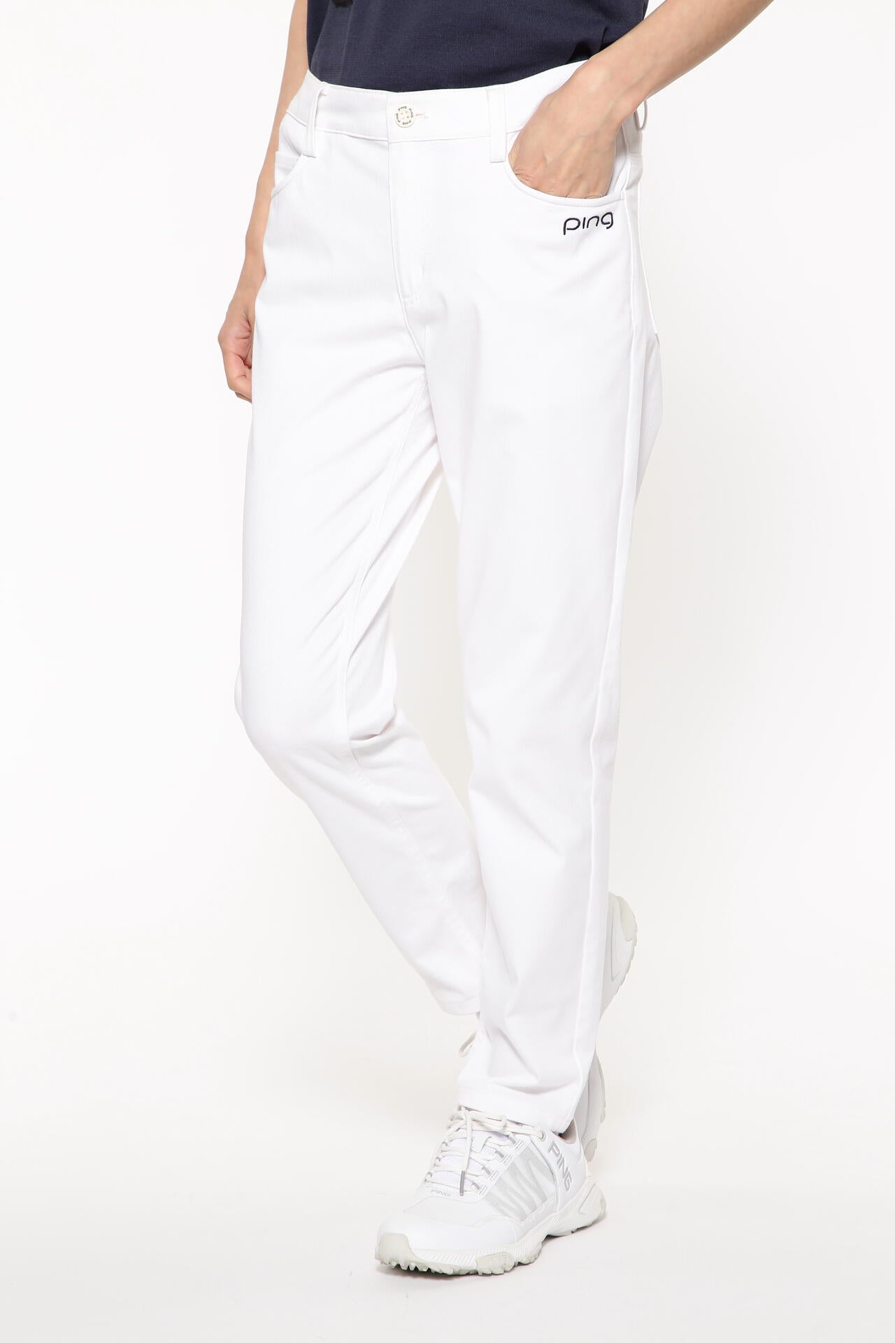 【PING APPAREL】Mr.PING刺繍全方向ストレッチライトテーパード5ポケットパンツ <LADIES LINE> (LADIES)