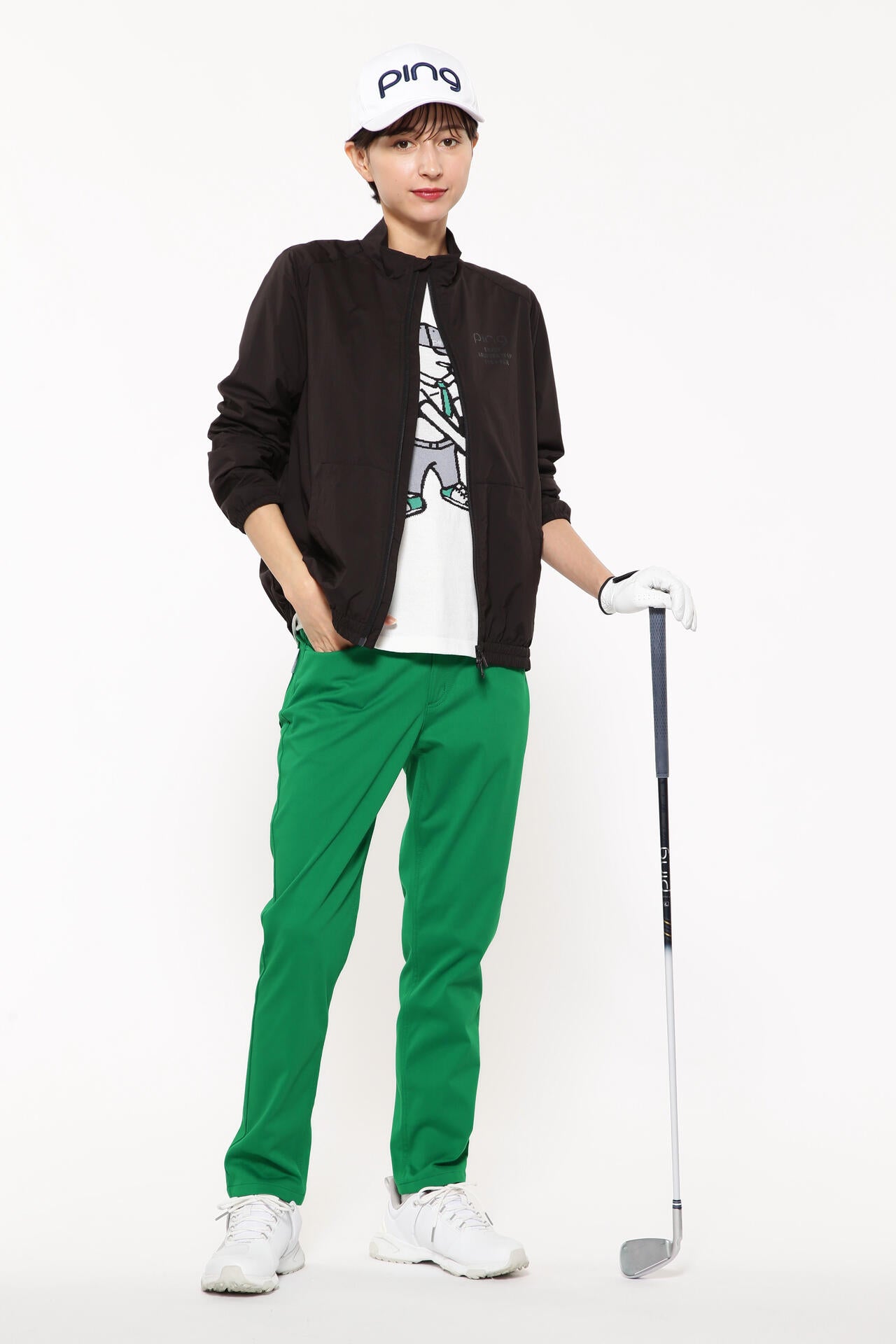 【PING APPAREL】Mr.PING刺繍全方向ストレッチライトテーパード5ポケットパンツ <LADIES LINE> (LADIES)