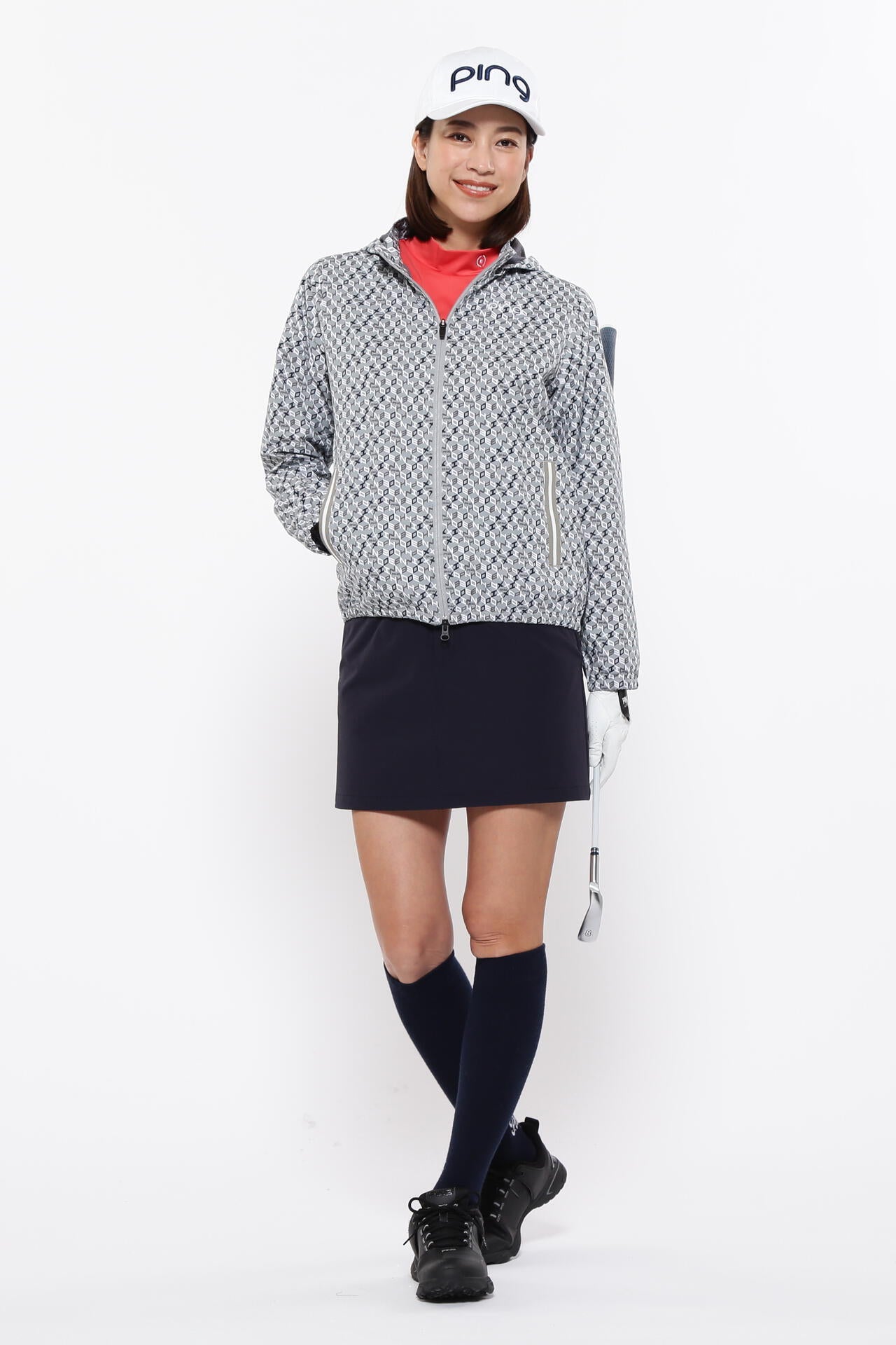 【PING APPAREL】全方向ストレッチ二重織台形スカート <LADIES LINE><NATIVE> (LADIES)