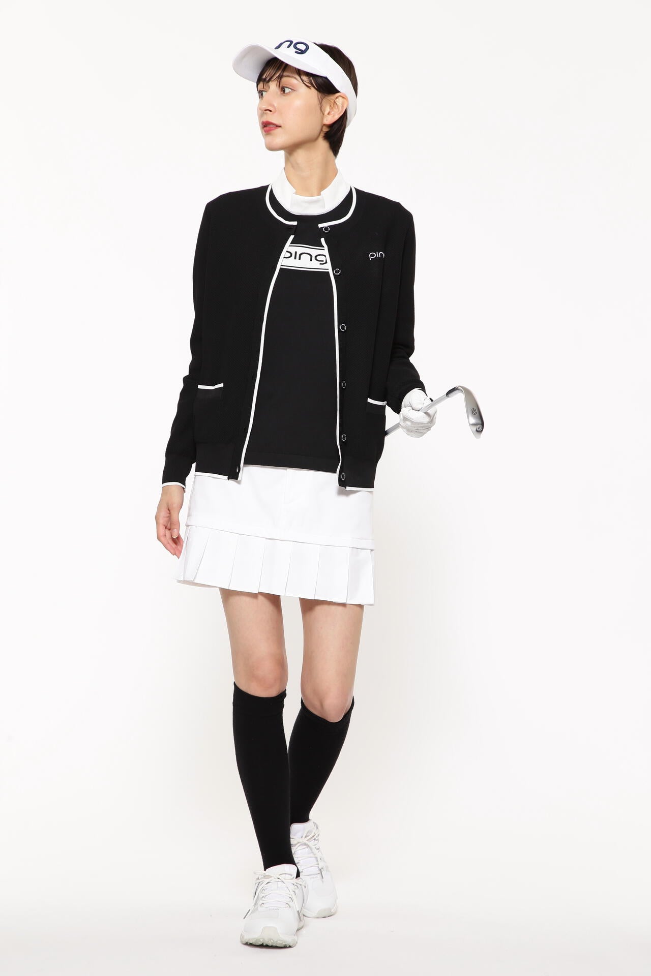 【PING APPAREL】フェイクレイヤードプリーツスカート <LADIES LINE><NATIVE> (LADIES)