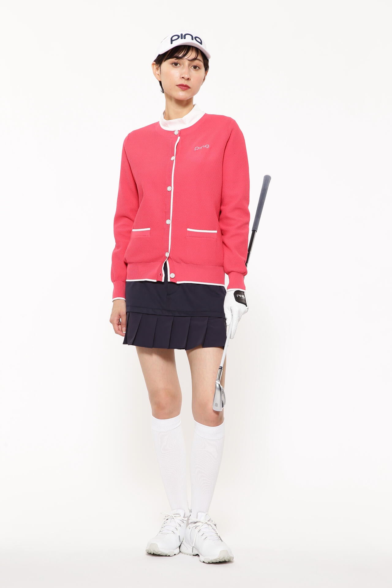 【PING APPAREL】フェイクレイヤードプリーツスカート <LADIES LINE><NATIVE> (LADIES)
