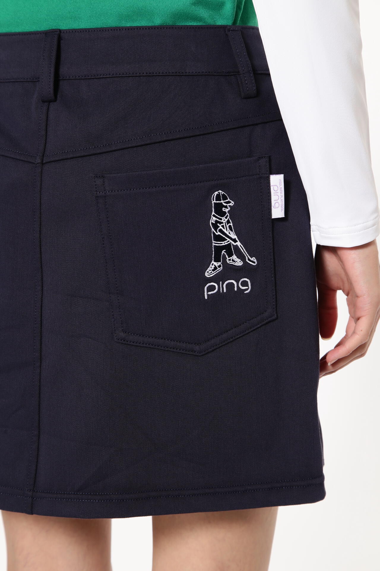 【PING APPAREL】フェイクレイヤードプリーツスカート <LADIES LINE><NATIVE> (LADIES)