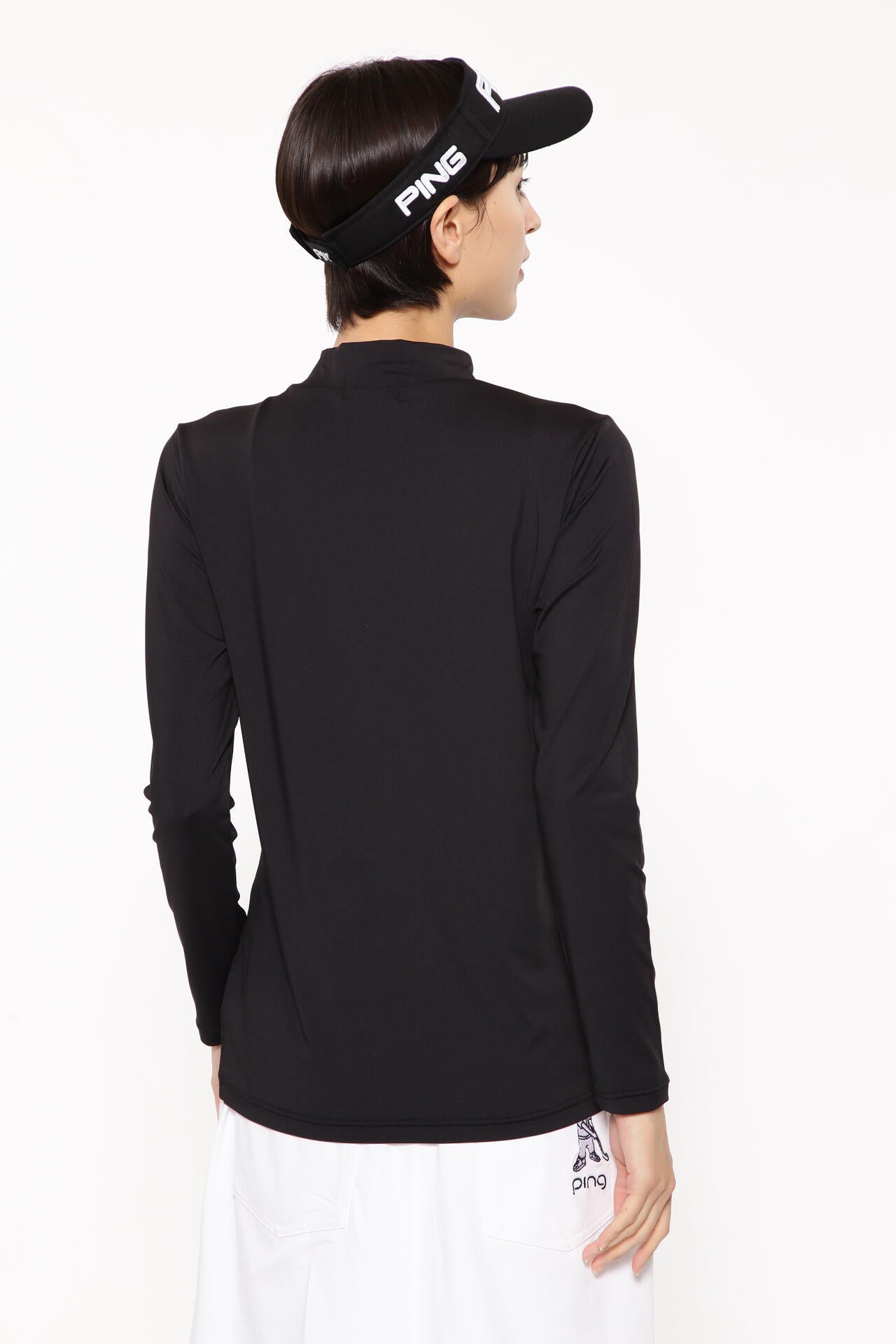 【PING APPAREL】カノコポロ 天竺インナー ネクタイ付きレイヤードツインセット <LADIES LINE> (LADIES)