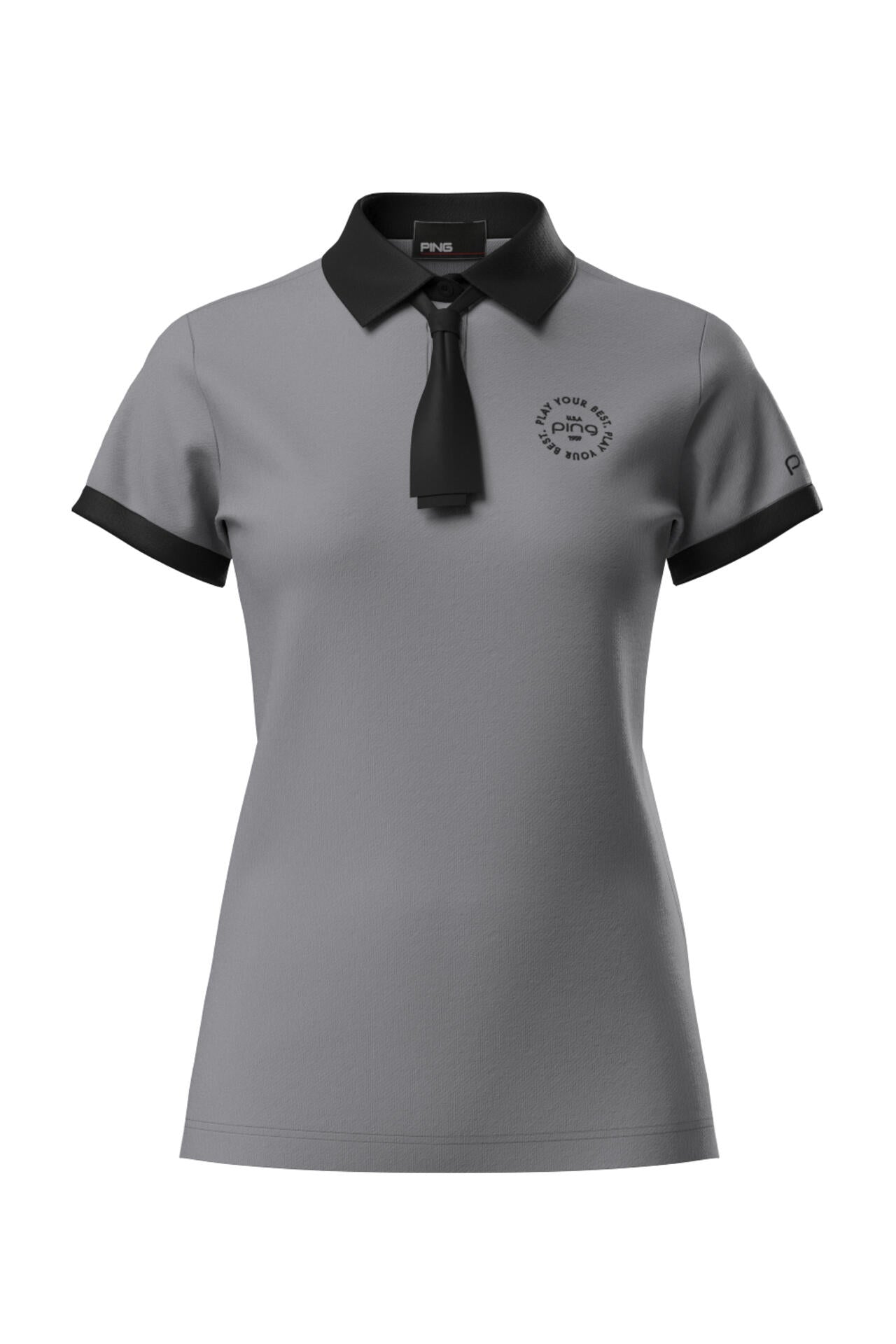 【PING APPAREL】カノコポロ 天竺インナー ネクタイ付きレイヤードツインセット <LADIES LINE> (LADIES)