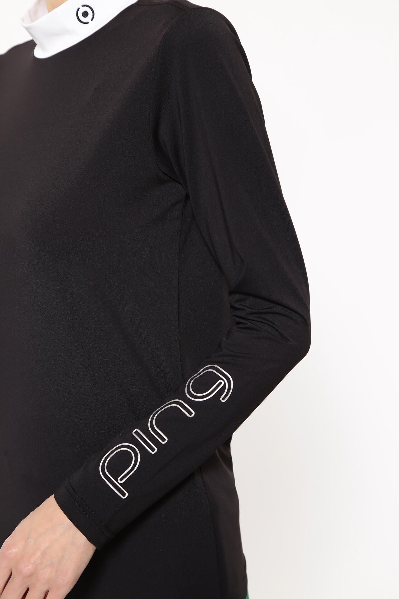 【PING APPAREL】カノコポロ 天竺インナー ネクタイ付きレイヤードツインセット <LADIES LINE> (LADIES)