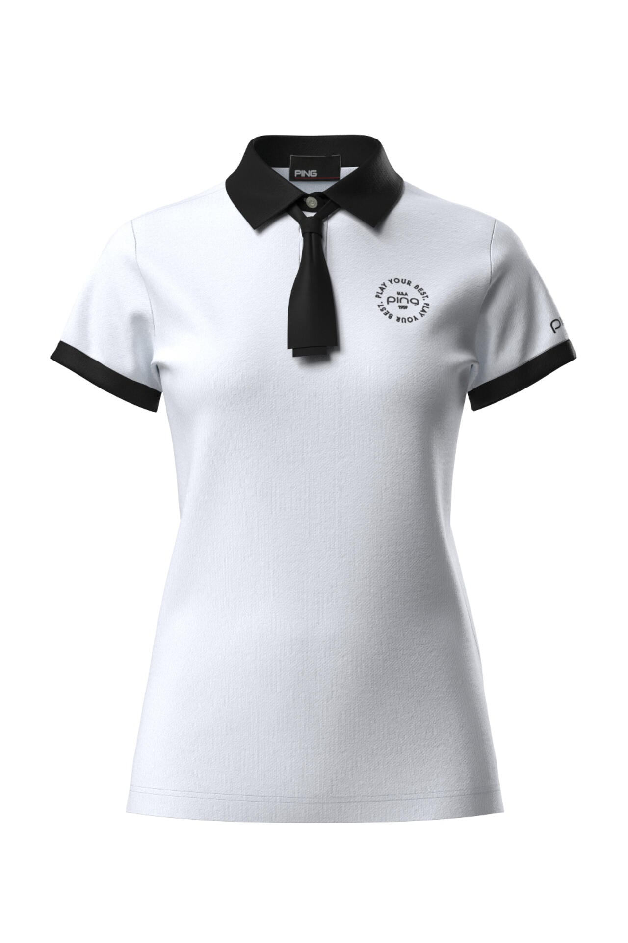 【PING APPAREL】カノコポロ 天竺インナー ネクタイ付きレイヤードツインセット <LADIES LINE> (LADIES)