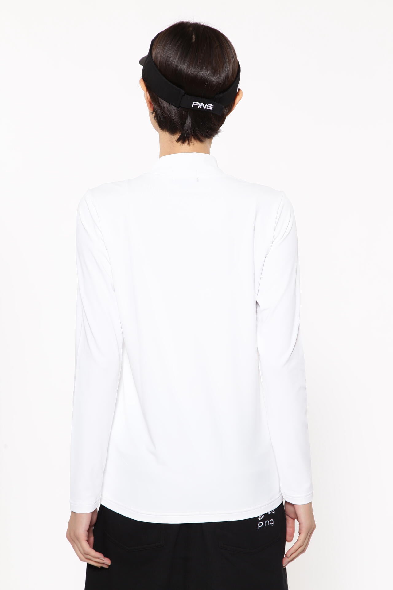 【PING APPAREL】カノコポロ 天竺インナー ネクタイ付きレイヤードツインセット <LADIES LINE> (LADIES)