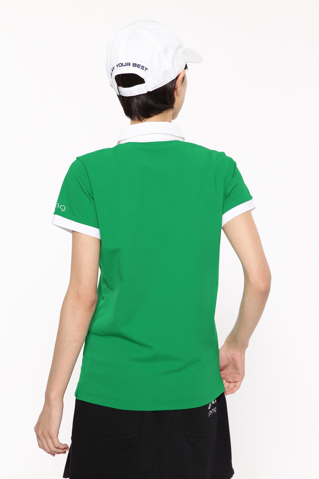 【PING APPAREL】カノコポロ 天竺インナー ネクタイ付きレイヤードツインセット <LADIES LINE> (LADIES)