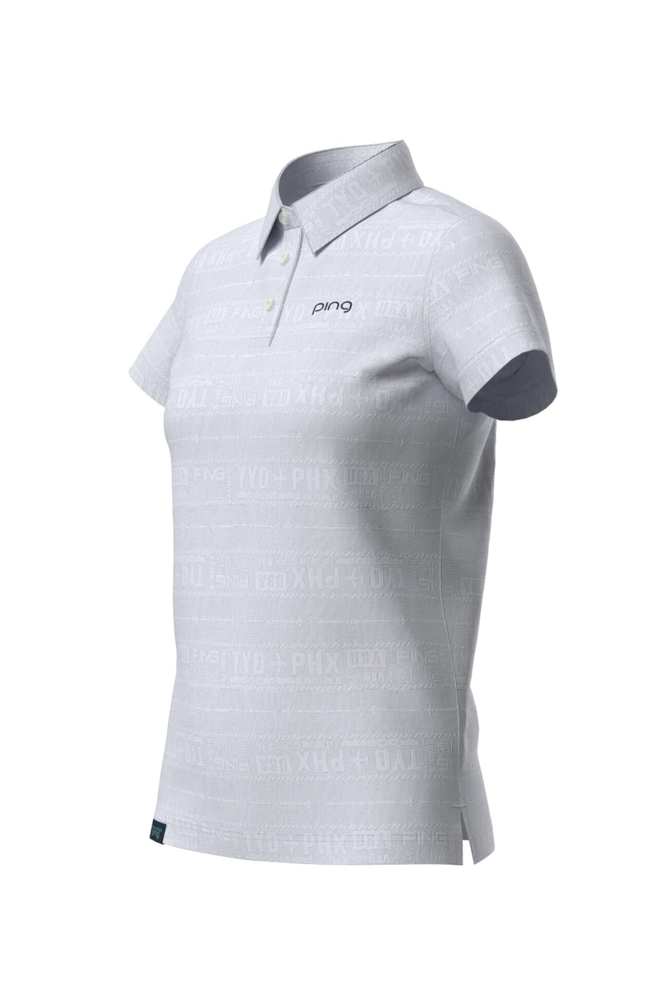 【PING APPAREL】チケット柄ジャガード半袖ポロシャツ <LADIES LINE><NATIVE> (LADIES)