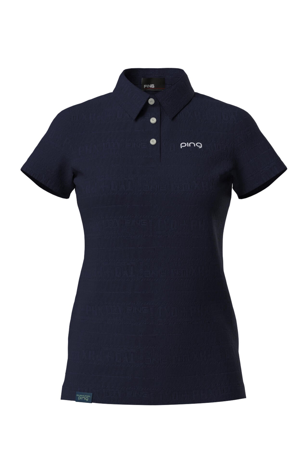 【PING APPAREL】チケット柄ジャガード半袖ポロシャツ <LADIES LINE><NATIVE> (LADIES)