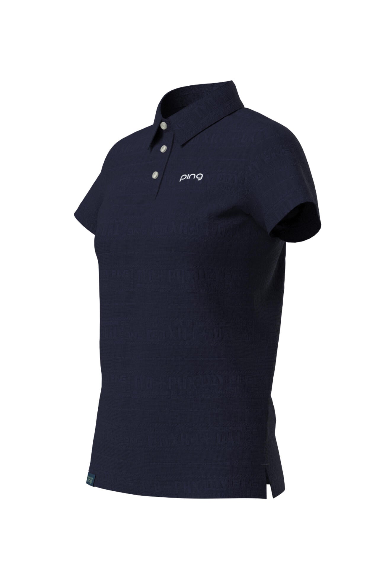 【PING APPAREL】チケット柄ジャガード半袖ポロシャツ <LADIES LINE><NATIVE> (LADIES)