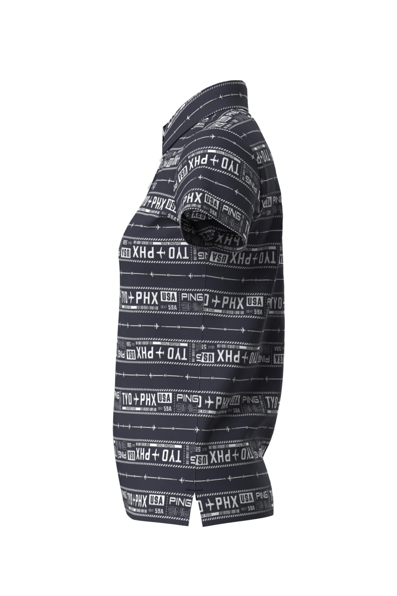【PING APPAREL】チケット柄ジャガード半袖ポロシャツ <LADIES LINE><NATIVE> (LADIES)