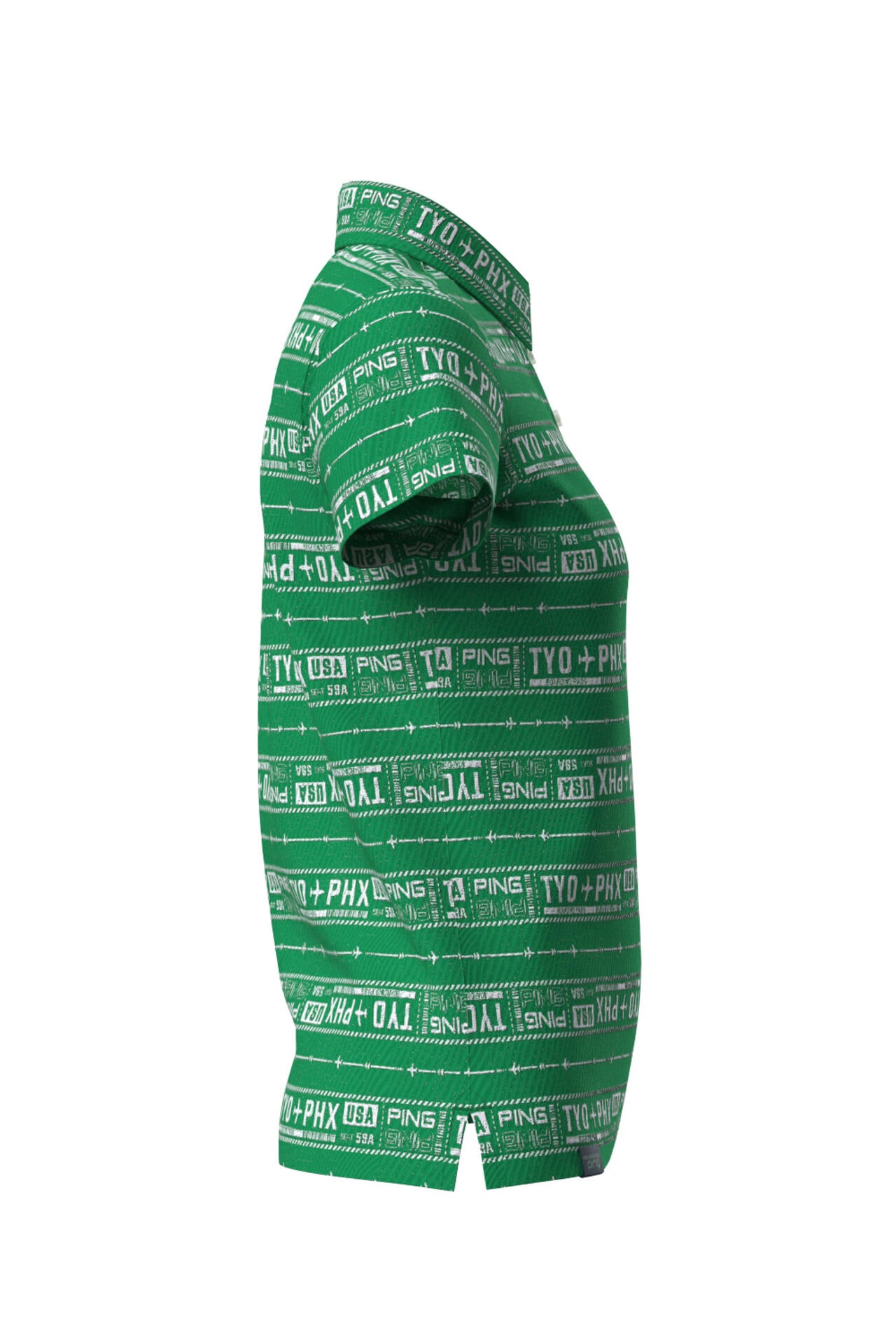 【PING APPAREL】チケット柄ジャガード半袖ポロシャツ <LADIES LINE><NATIVE> (LADIES)