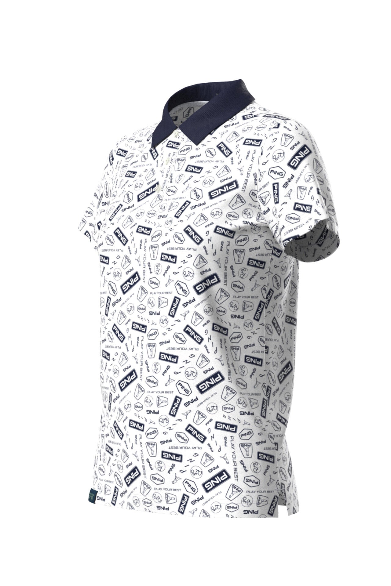 【PING APPAREL】総柄プリント半袖ポロシャツ <LADIES LINE><NATIVE> (LADIES)