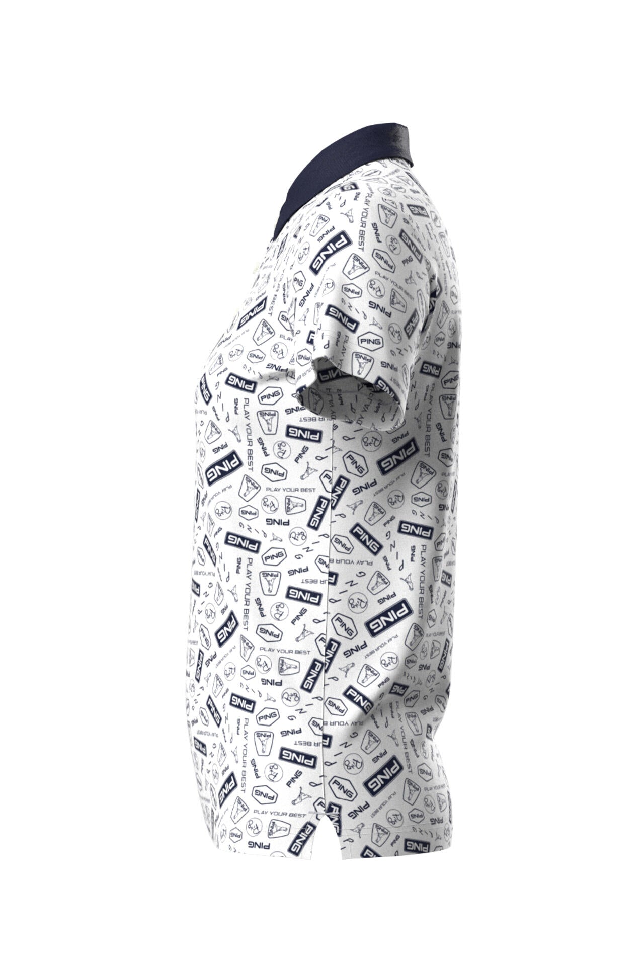 【PING APPAREL】総柄プリント半袖ポロシャツ <LADIES LINE><NATIVE> (LADIES)