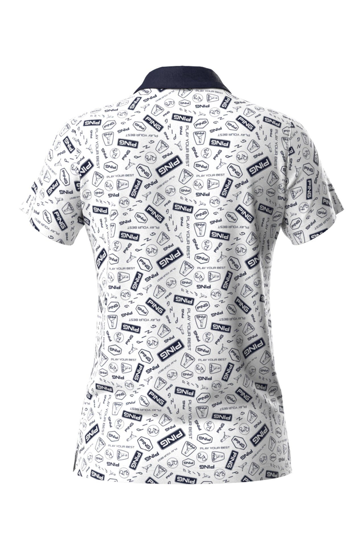 【PING APPAREL】総柄プリント半袖ポロシャツ <LADIES LINE><NATIVE> (LADIES)