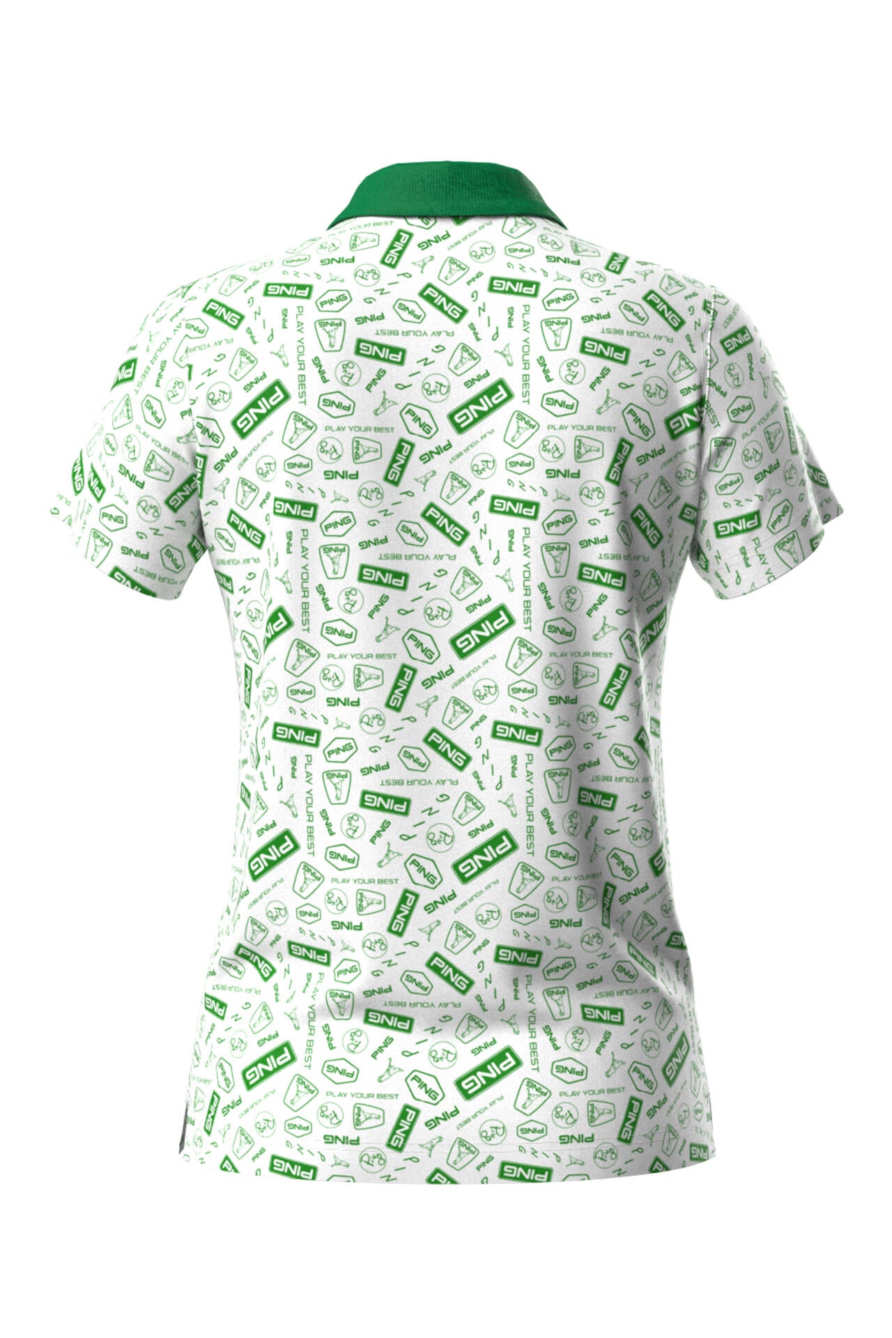 【PING APPAREL】総柄プリント半袖ポロシャツ <LADIES LINE><NATIVE> (LADIES)
