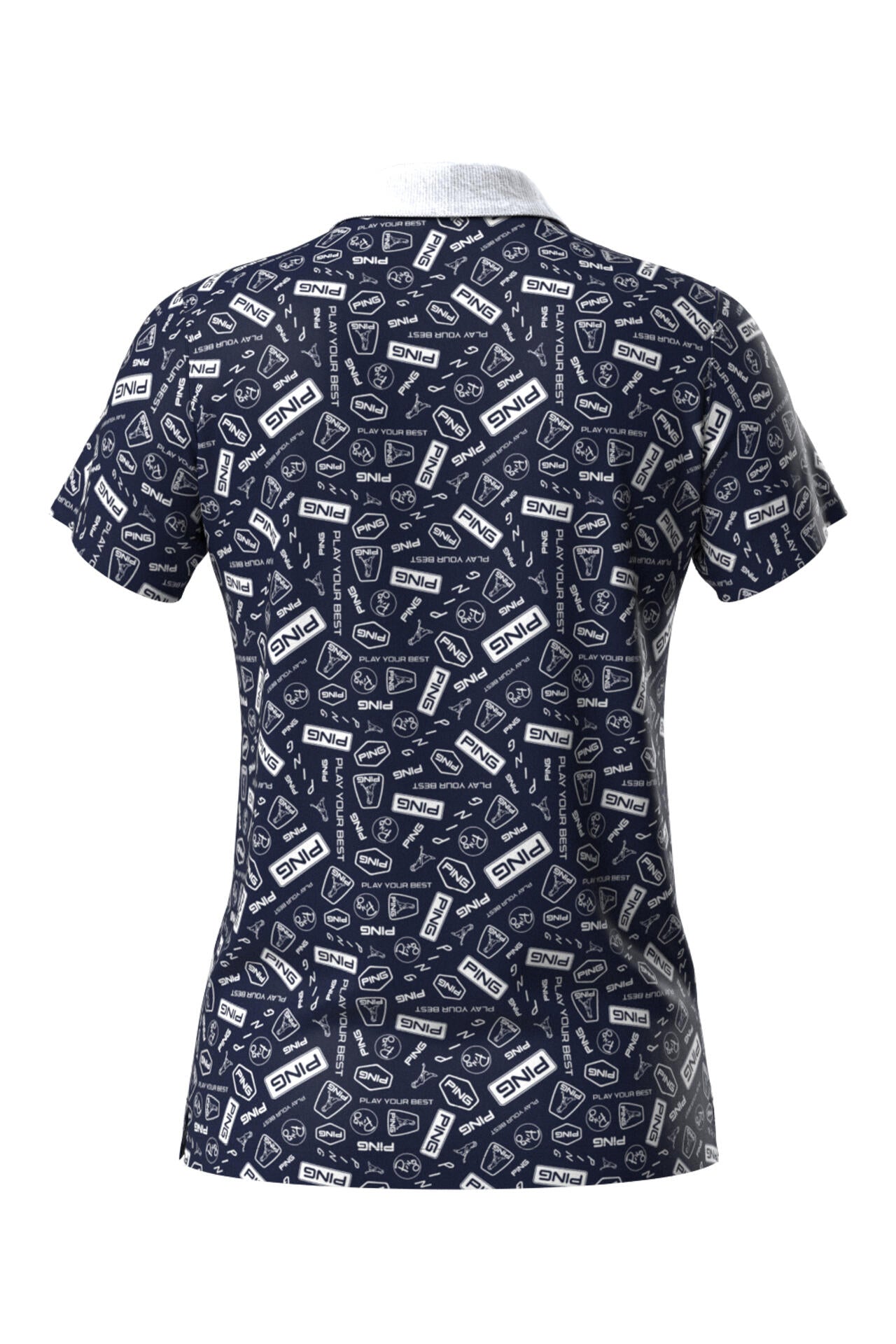 【PING APPAREL】総柄プリント半袖ポロシャツ <LADIES LINE><NATIVE> (LADIES)