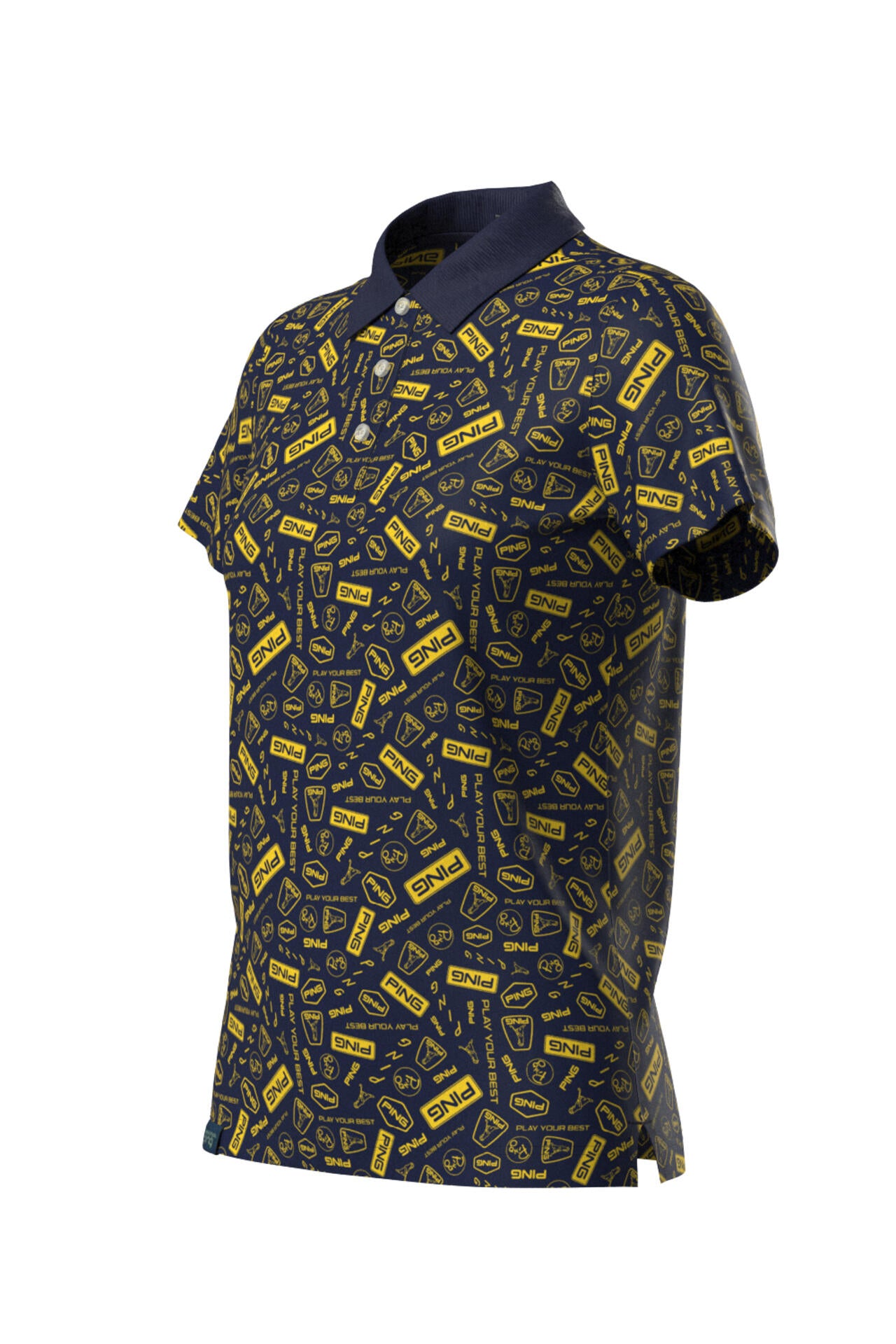【PING APPAREL】総柄プリント半袖ポロシャツ <LADIES LINE><NATIVE> (LADIES)