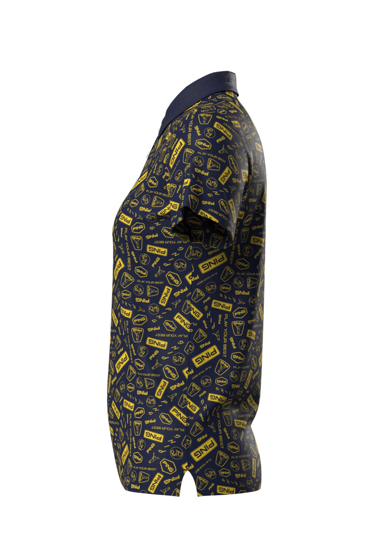 【PING APPAREL】総柄プリント半袖ポロシャツ <LADIES LINE><NATIVE> (LADIES)