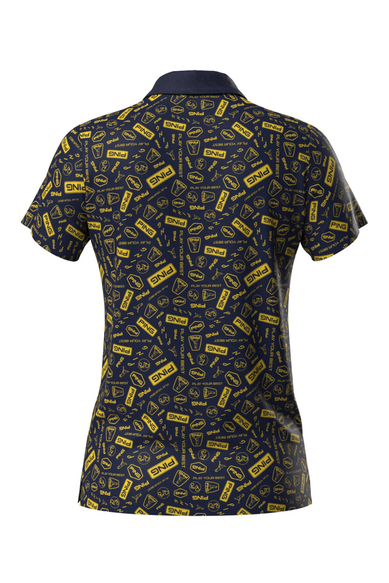 【PING APPAREL】総柄プリント半袖ポロシャツ <LADIES LINE><NATIVE> (LADIES)