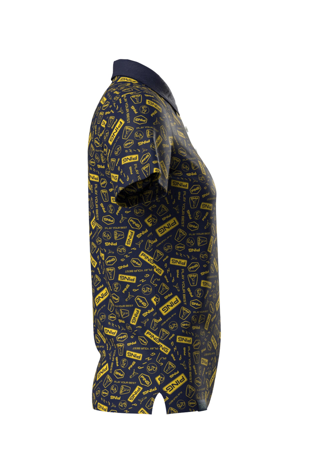【PING APPAREL】総柄プリント半袖ポロシャツ <LADIES LINE><NATIVE> (LADIES)