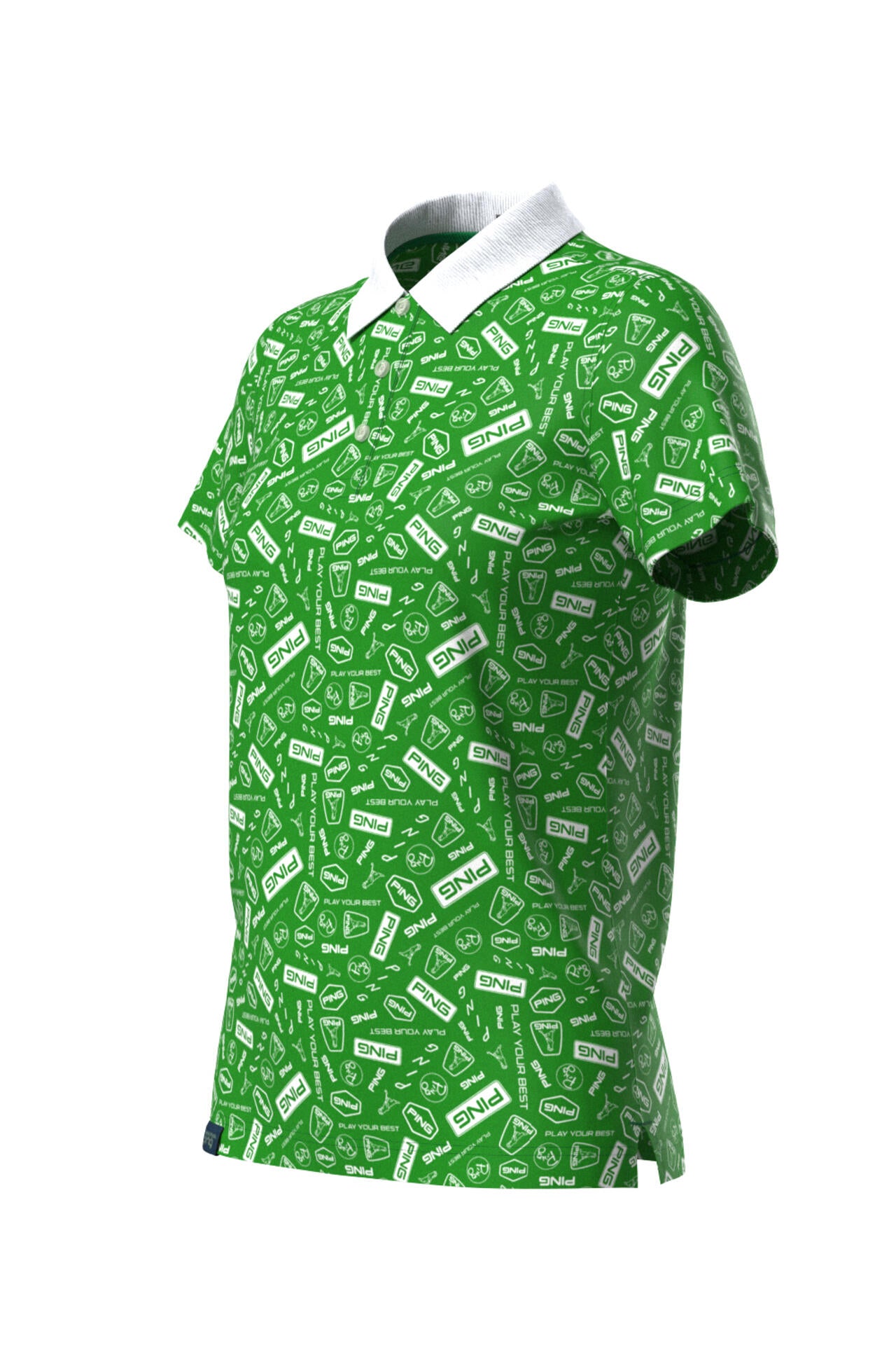【PING APPAREL】総柄プリント半袖ポロシャツ <LADIES LINE><NATIVE> (LADIES)
