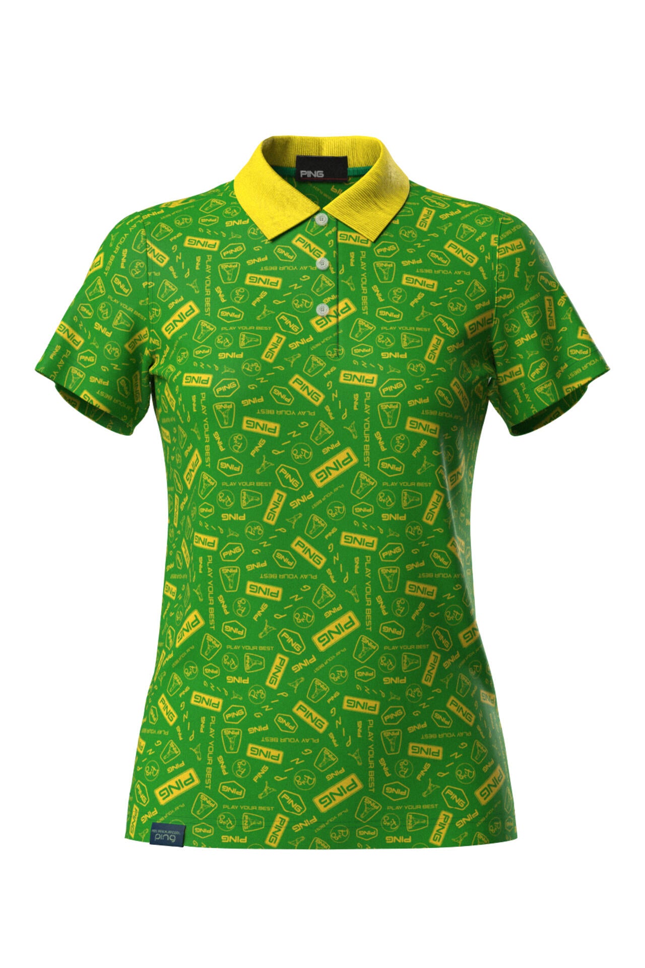 【PING APPAREL】総柄プリント半袖ポロシャツ <LADIES LINE><NATIVE> (LADIES)