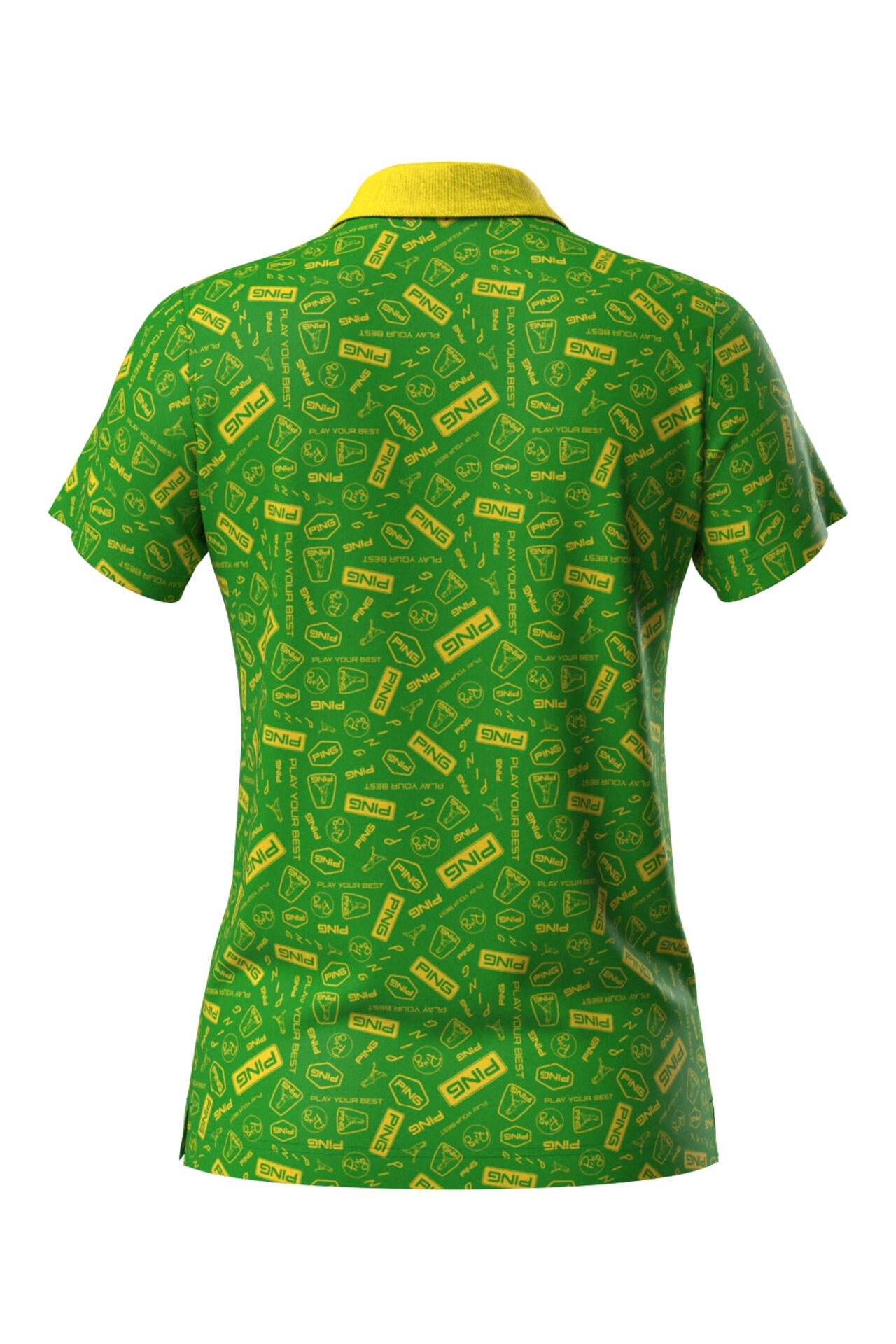 【PING APPAREL】総柄プリント半袖ポロシャツ <LADIES LINE><NATIVE> (LADIES)