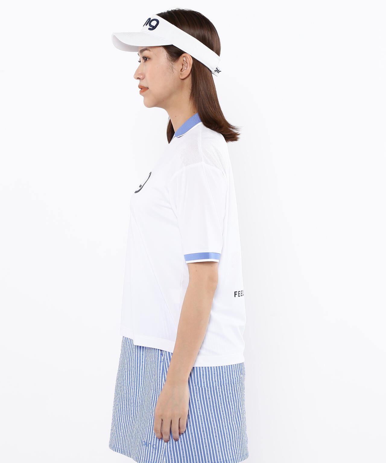 【PING APPAREL】涼風-SUZUKAZE メッシュパネルジャガード半袖ポロシャツ <LADIES LINE> (LADIES)