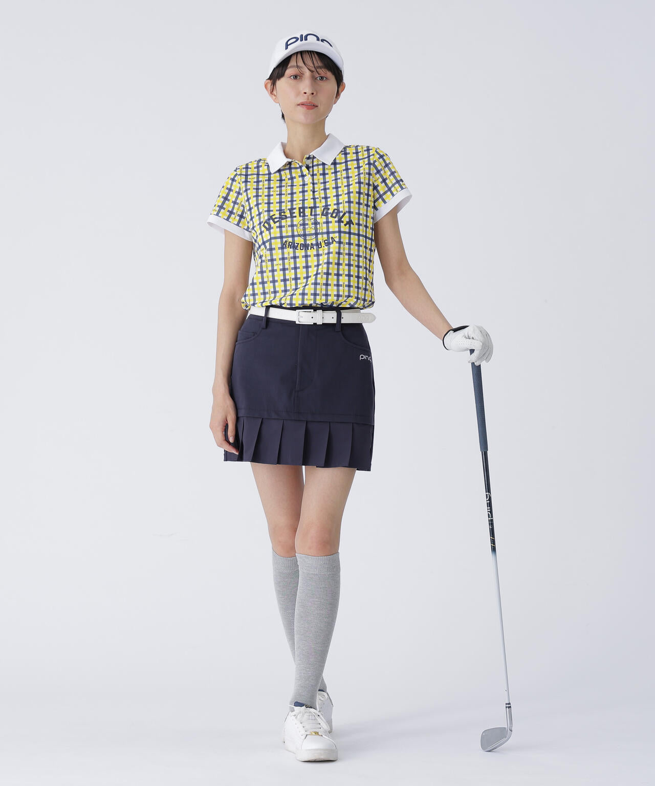【PING APPAREL】総柄プリント半袖ポロシャツ <LADIES LINE><PERFORMANCE> (LADIES)