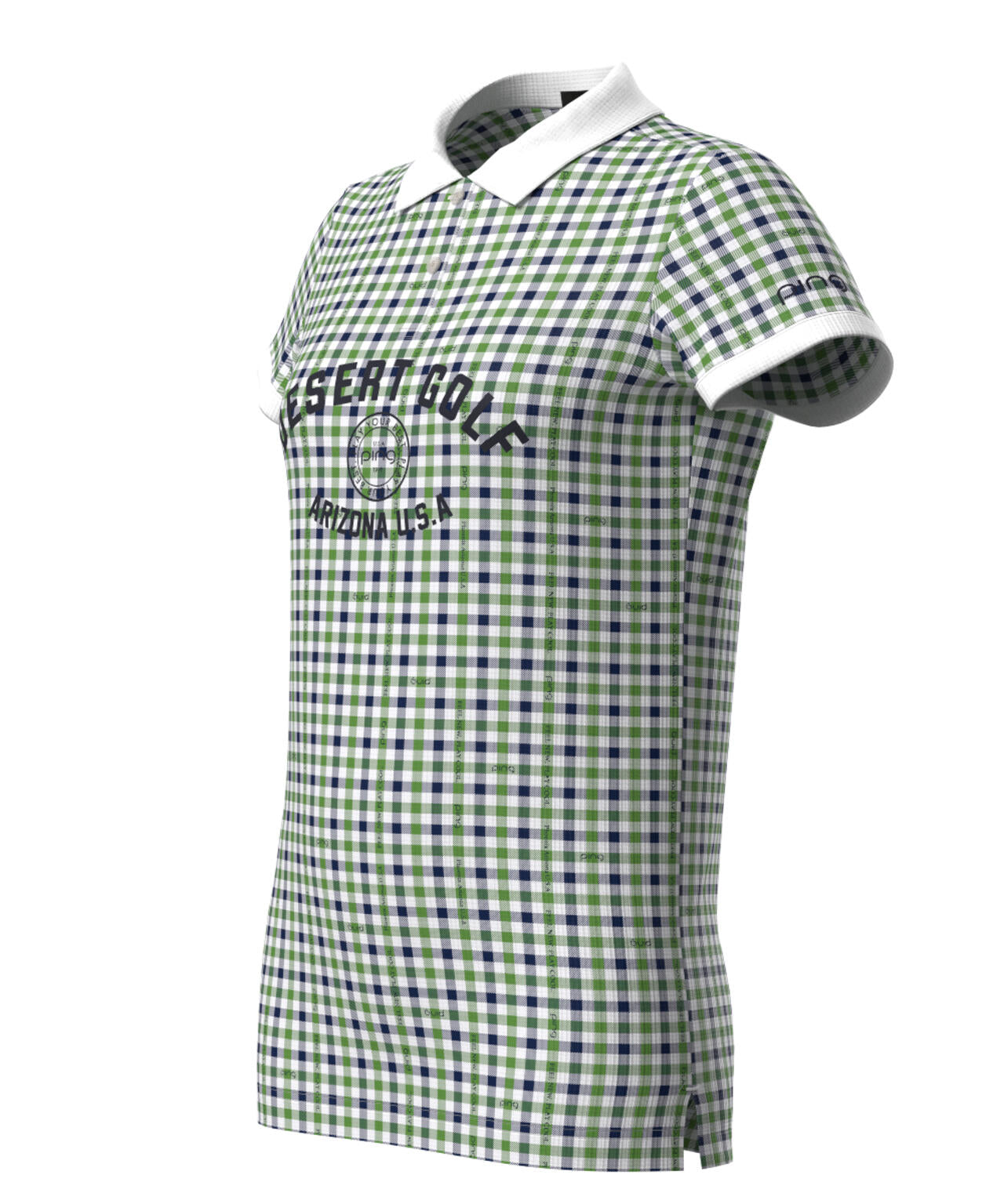 【PING APPAREL】総柄プリント半袖ポロシャツ <LADIES LINE><PERFORMANCE> (LADIES)