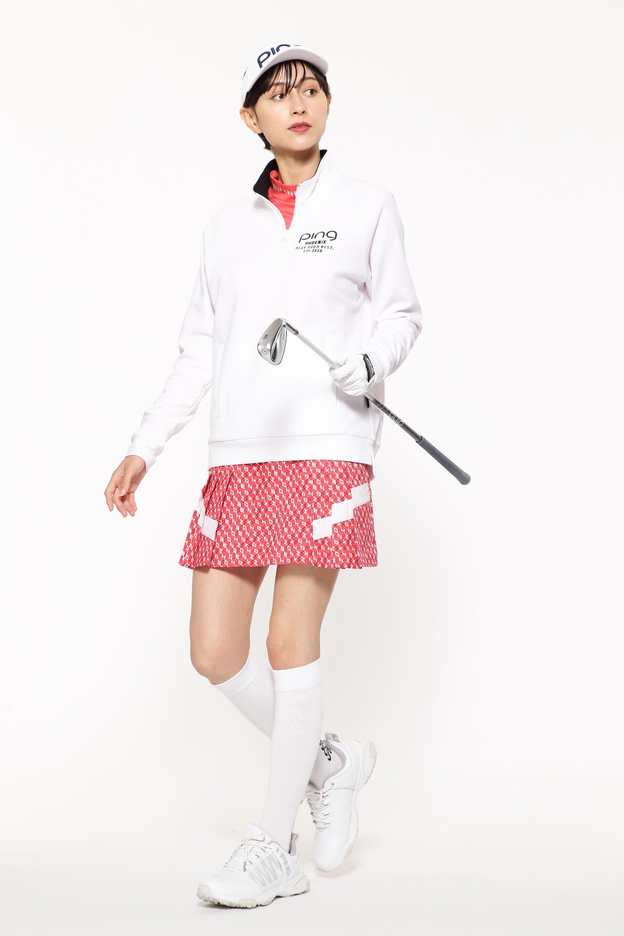 【PING APPAREL】ダンボールハーフジップカットソー <LADIES LINE><PERFORMANCE> (LADIES)