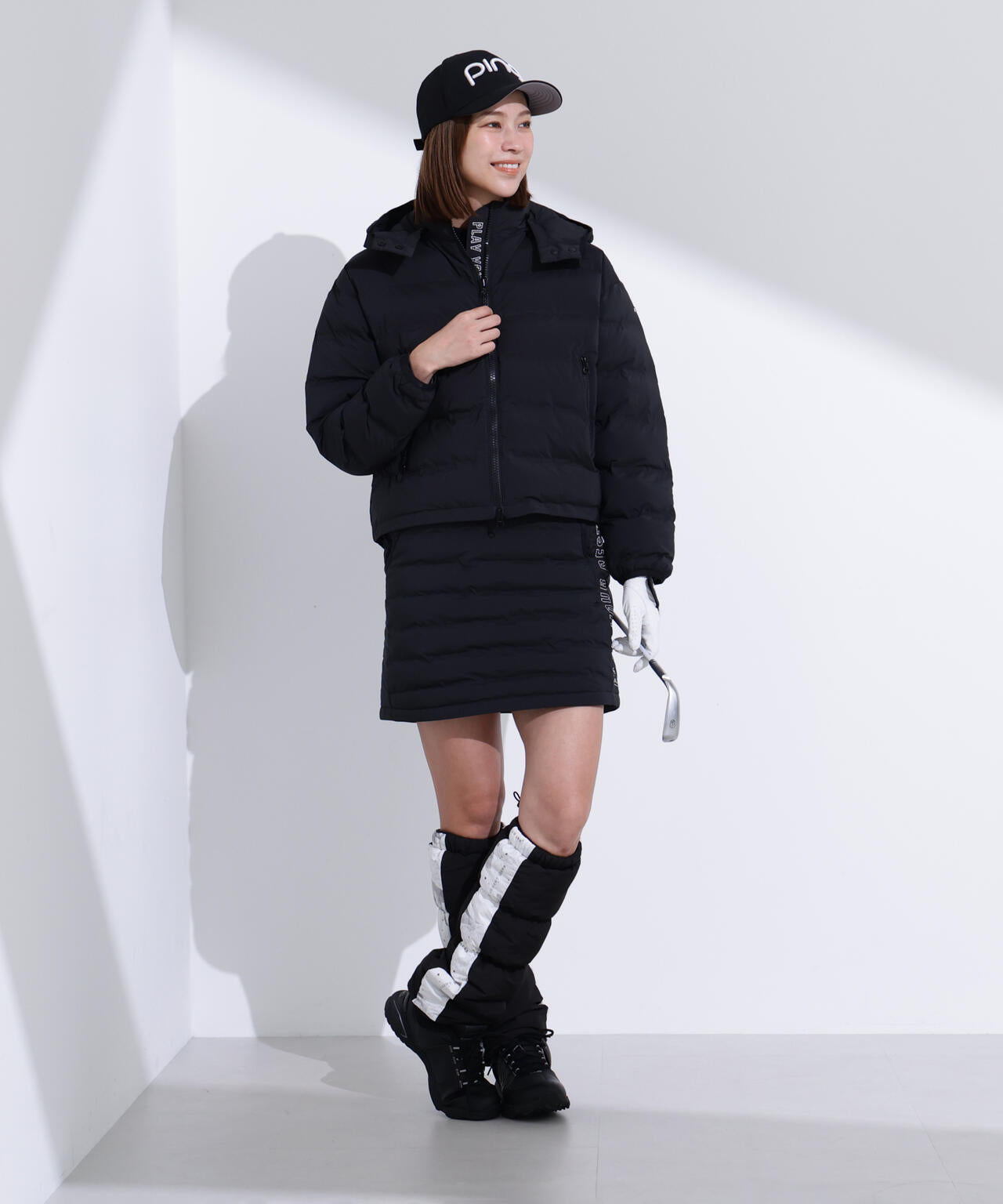 【PING APPAREL】25FW 2WAY中綿フーディーブルゾン <GOLD> (LADIES)