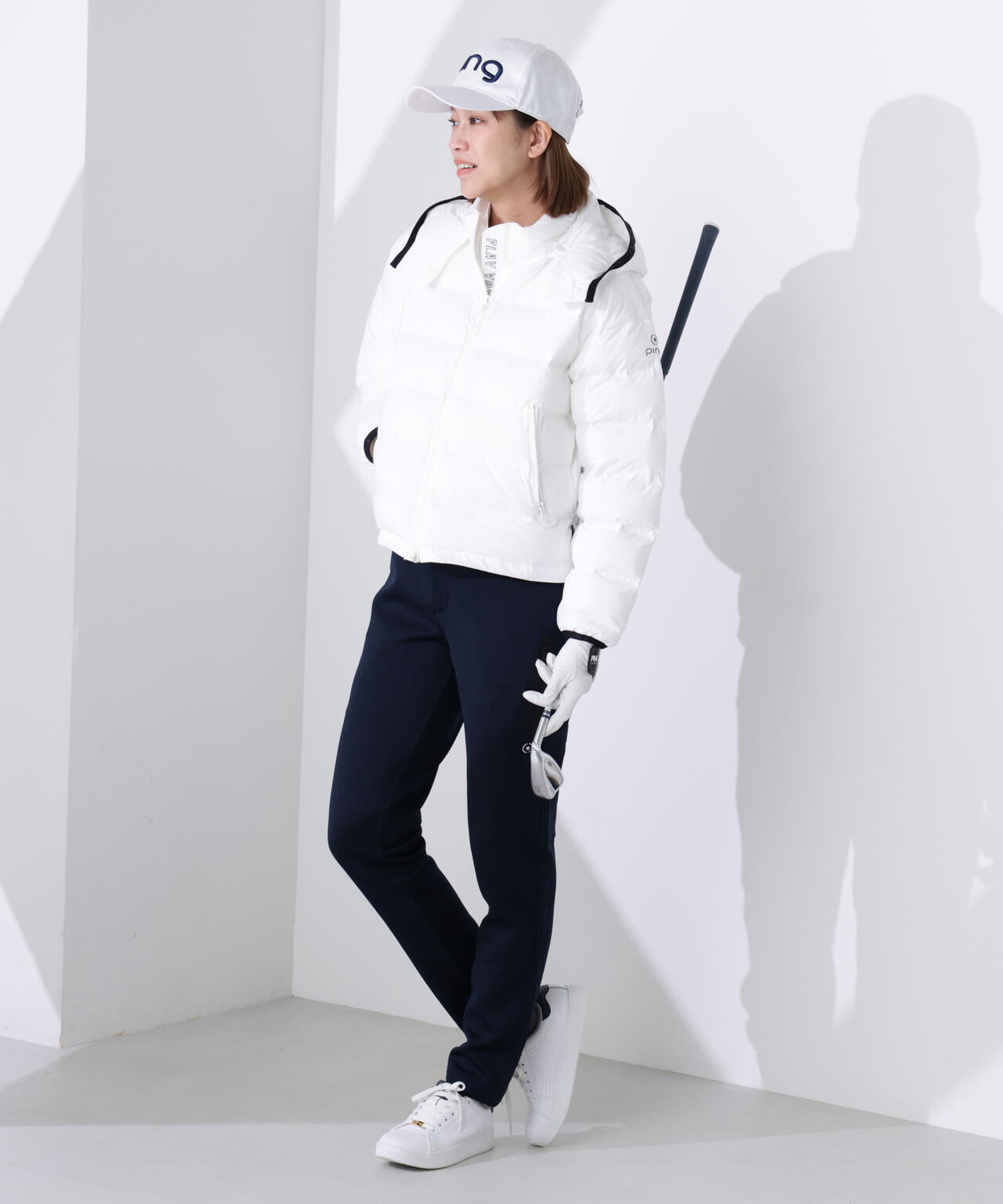 【PING APPAREL】25FW 2WAY中綿フーディーブルゾン <GOLD> (LADIES)