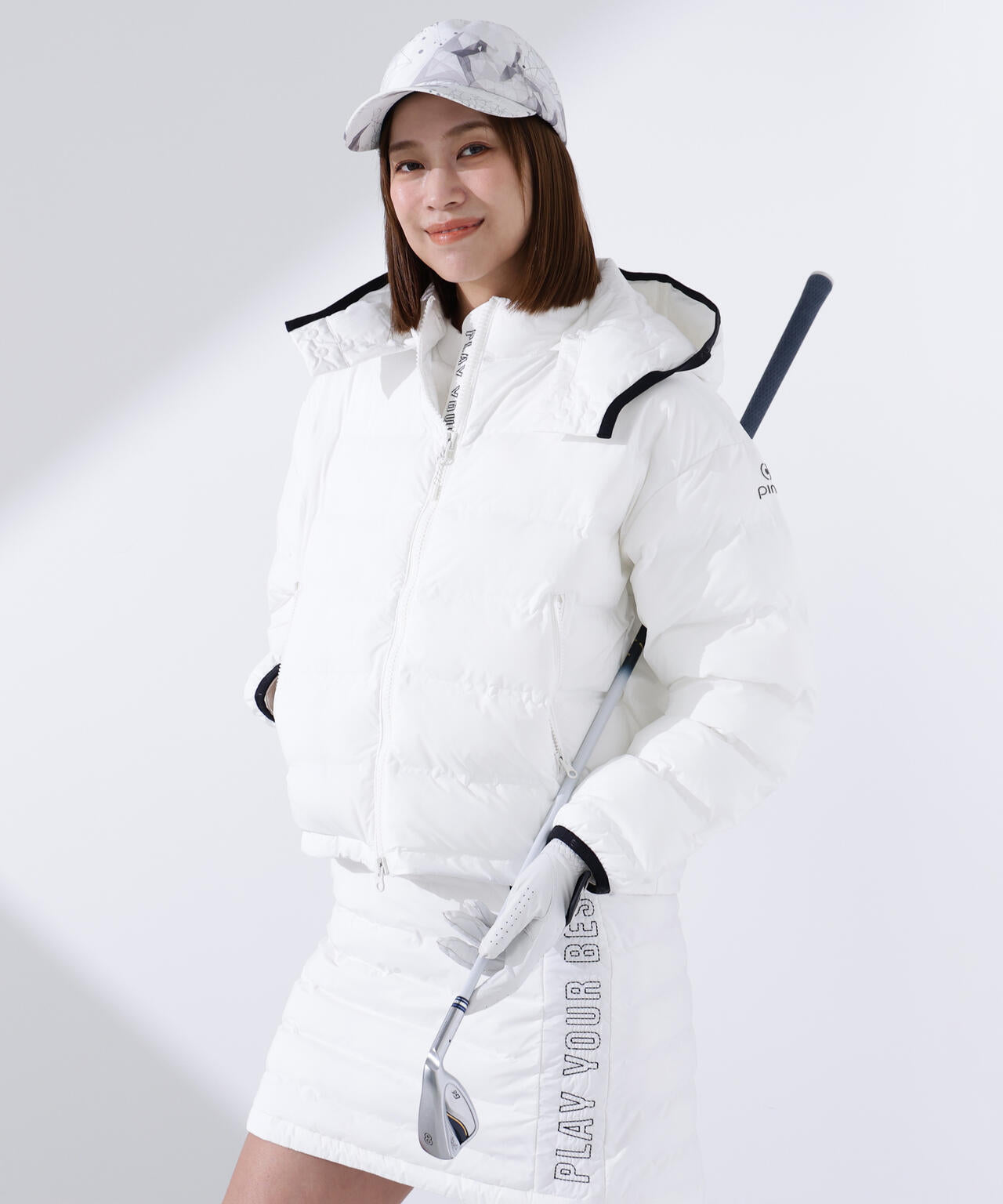 【PING APPAREL】25FW 2WAY中綿フーディーブルゾン <GOLD> (LADIES)