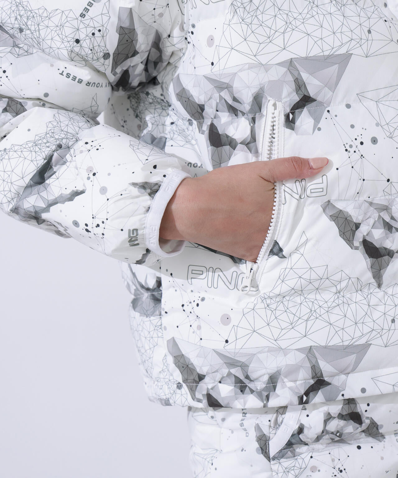 【PING APPAREL】25FW 2WAY中綿フーディーブルゾン <GOLD> (LADIES)