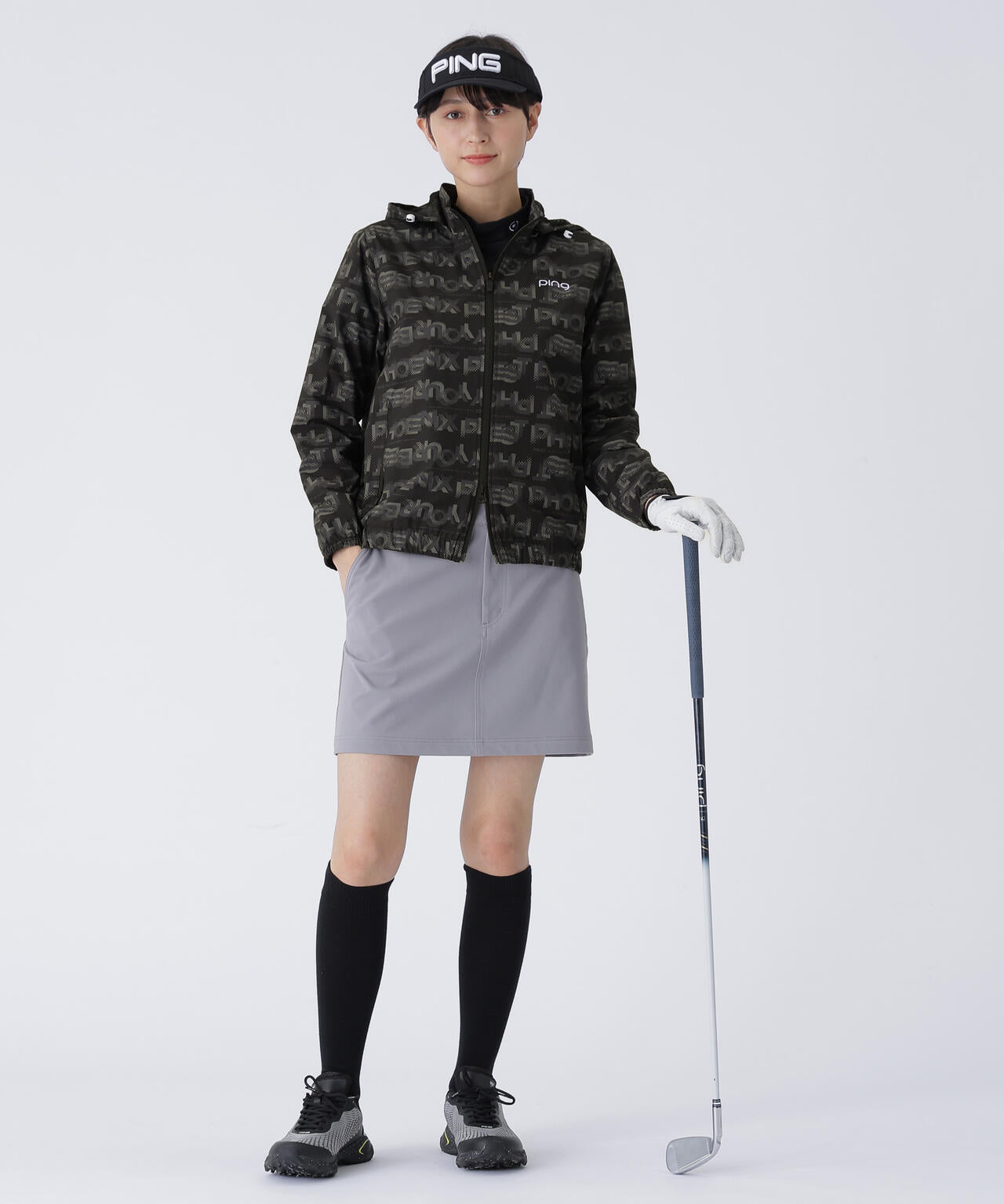 【PING APPAREL】PHONEIX BREEZE総柄 全方向ストレッチフーディブルゾン <LADIES LINE> (LADIES)