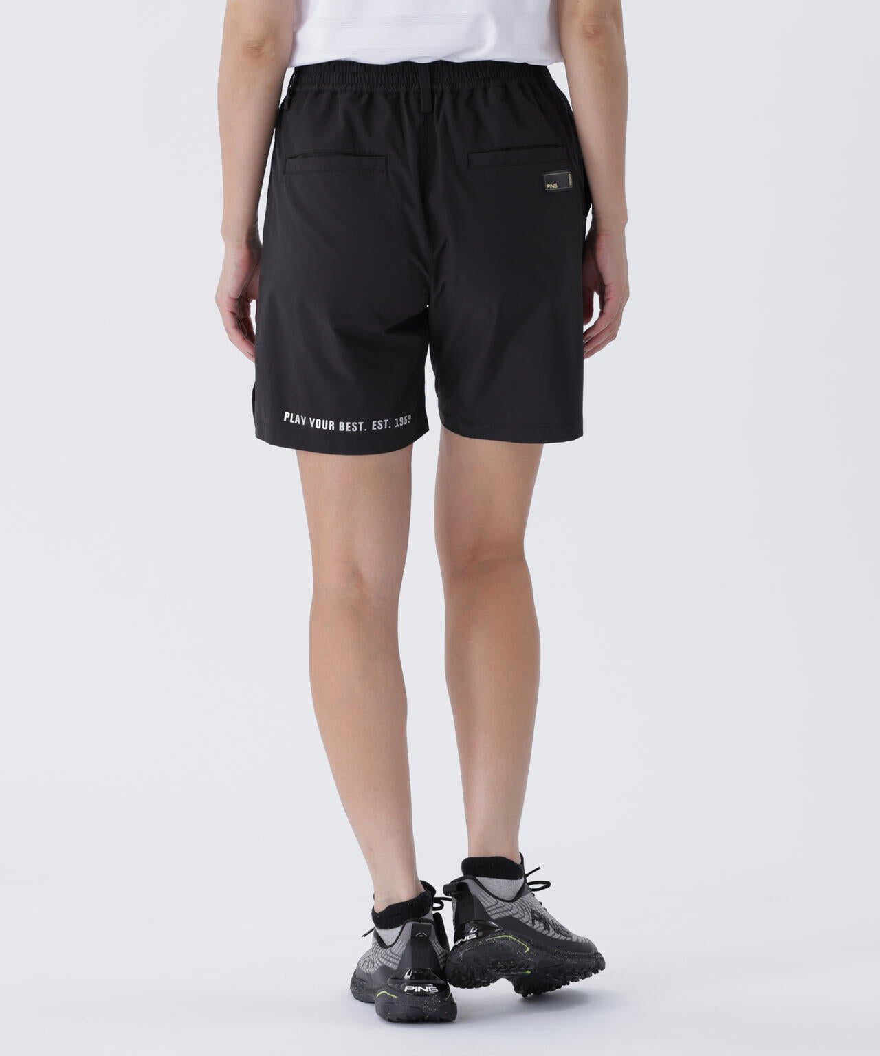 【PING APPAREL】全方向ストレッチリップストップ 2WAYスニードジャック×ショートパンツ <GOLD> (LADIES)