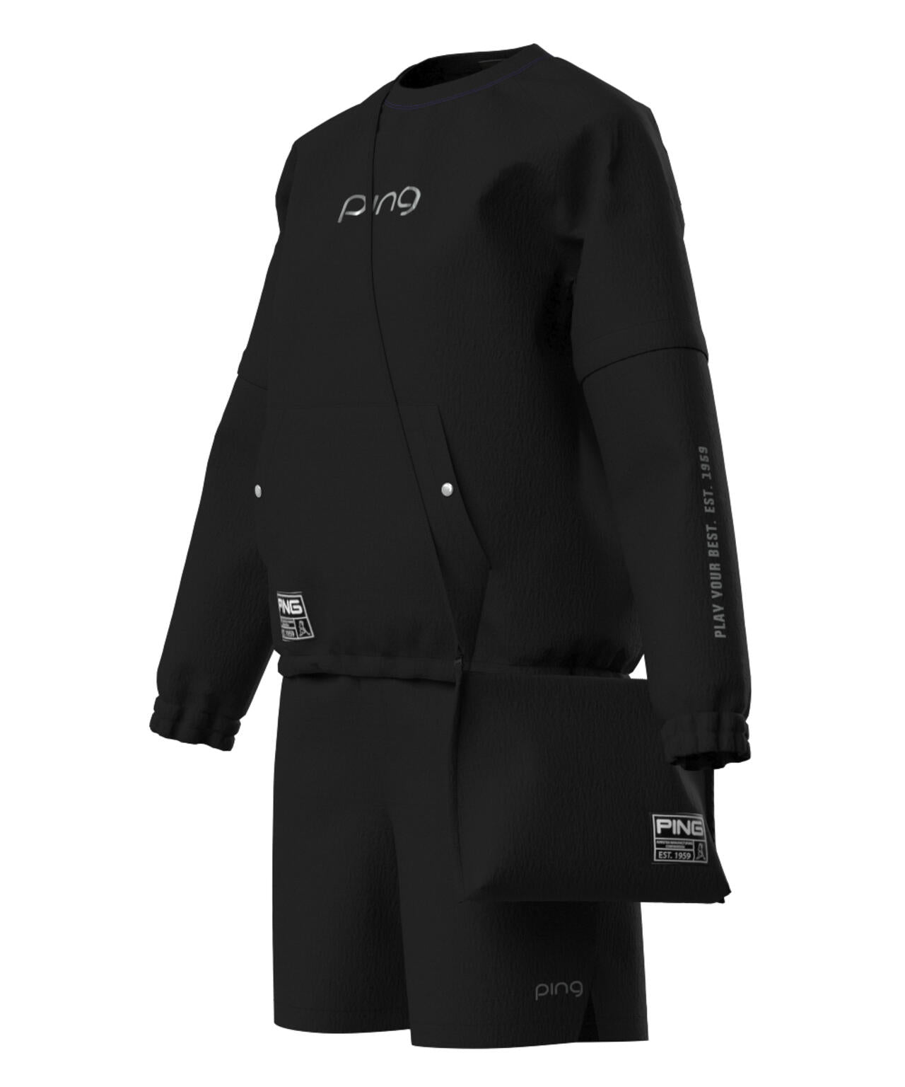 【PING APPAREL】全方向ストレッチリップストップ 2WAYスニードジャック×ショートパンツ <GOLD> (LADIES)