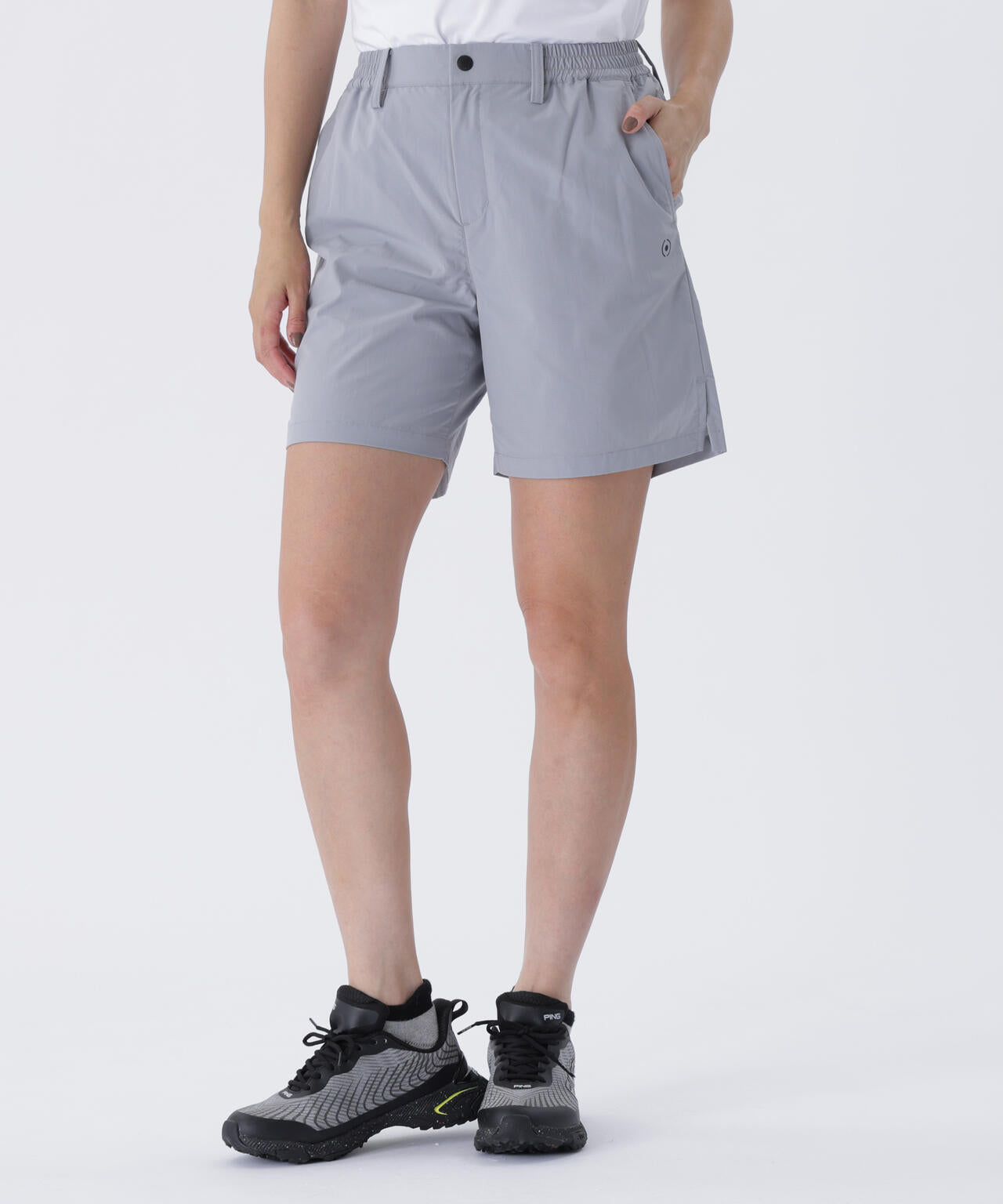 【PING APPAREL】全方向ストレッチリップストップ 2WAYスニードジャック×ショートパンツ <GOLD> (LADIES)