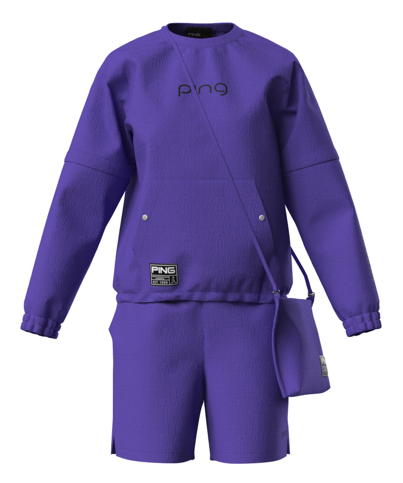 【PING APPAREL】全方向ストレッチリップストップ 2WAYスニードジャック×ショートパンツ <GOLD> (LADIES)