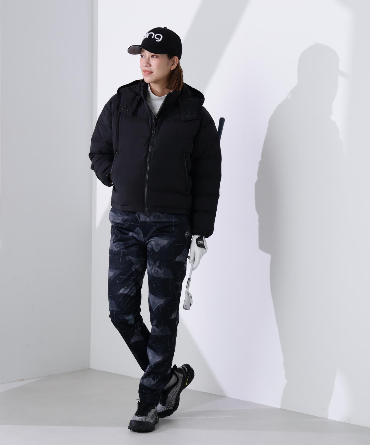 【PING APPAREL】全方向ストレッチボンディングプリントテーパードパンツ <LADIES LINE> (LADIES)