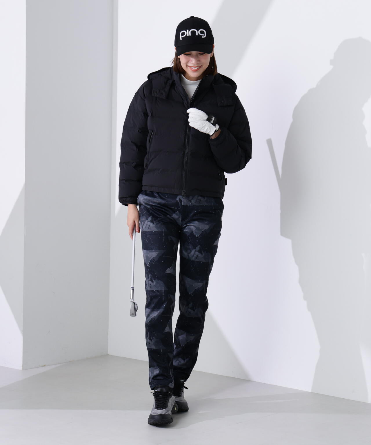 【PING APPAREL】全方向ストレッチボンディングプリントテーパードパンツ <LADIES LINE> (LADIES)