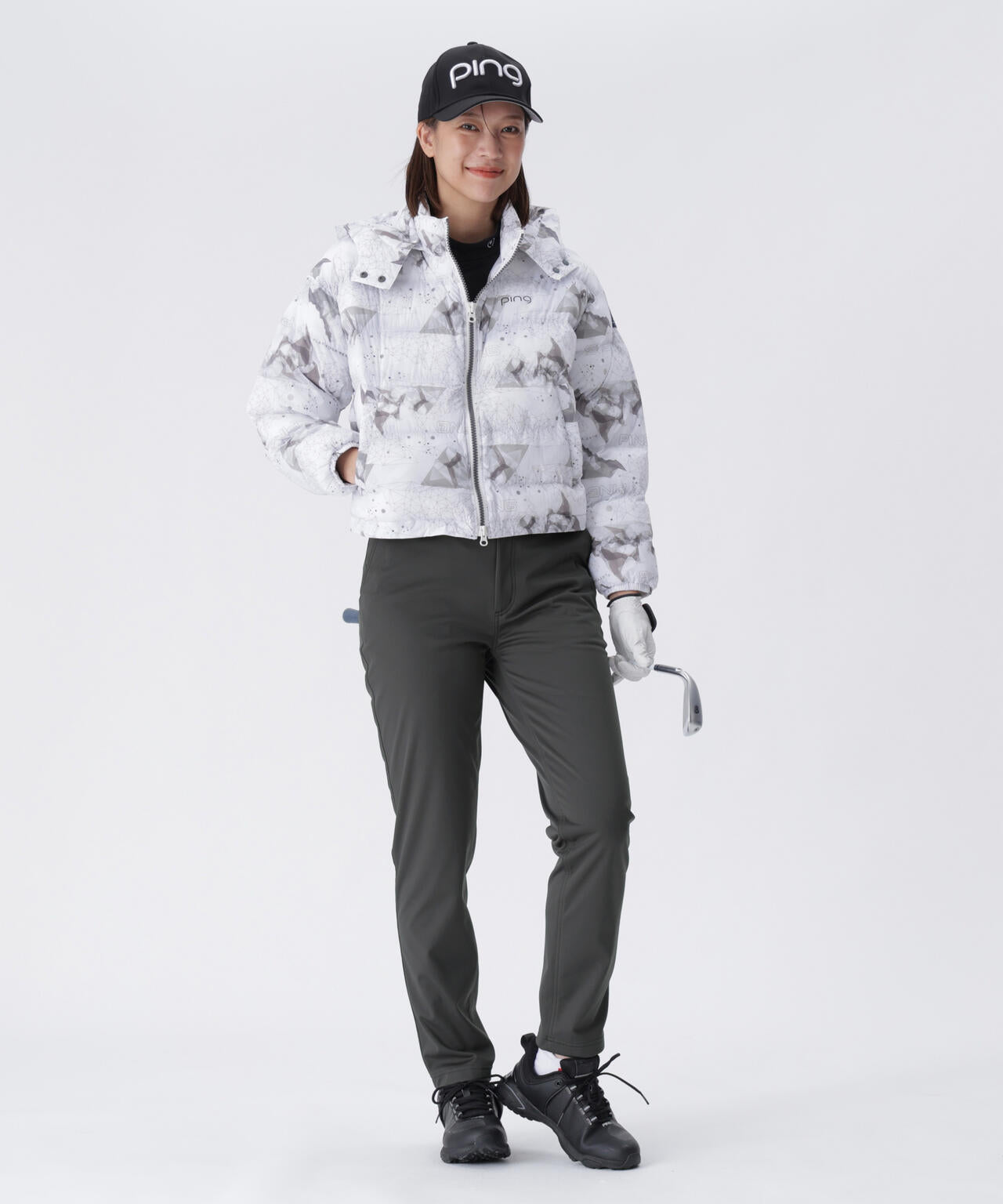 【PING APPAREL】全方向ストレッチボンディングプリントテーパードパンツ <LADIES LINE> (LADIES)