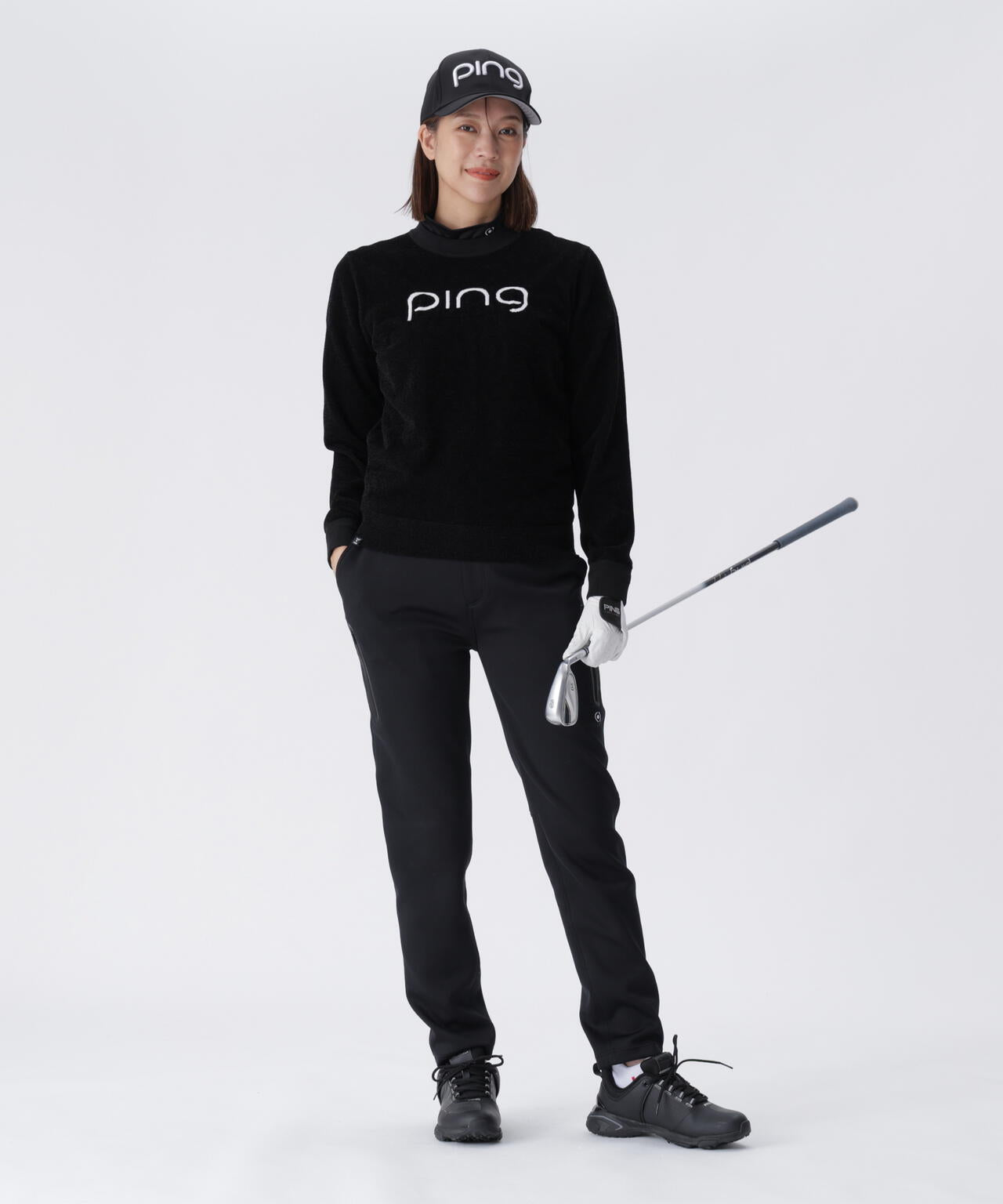 【PING APPAREL】全方向ストレッチRENUキルト/ダンボールジャージ テーパードパンツ <GOLD> (LADIES)