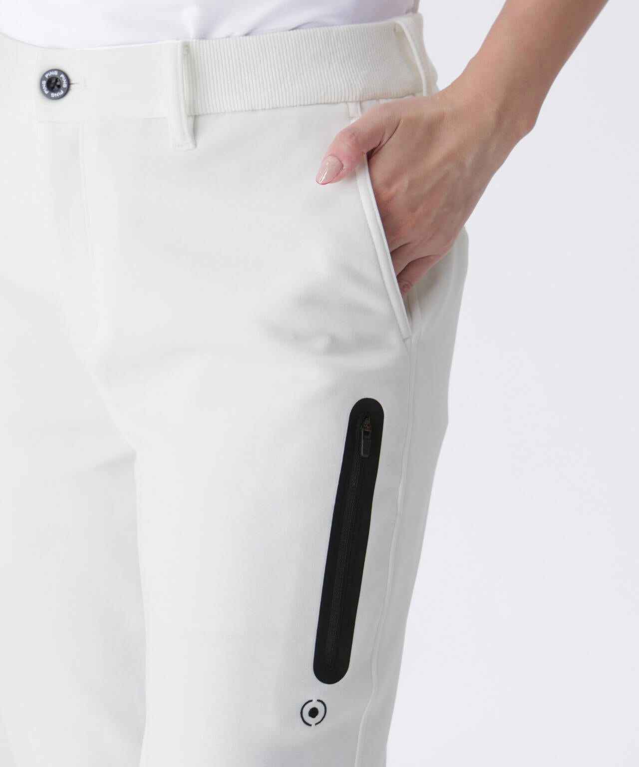 【PING APPAREL】全方向ストレッチRENUキルト/ダンボールジャージ テーパードパンツ <GOLD> (LADIES)