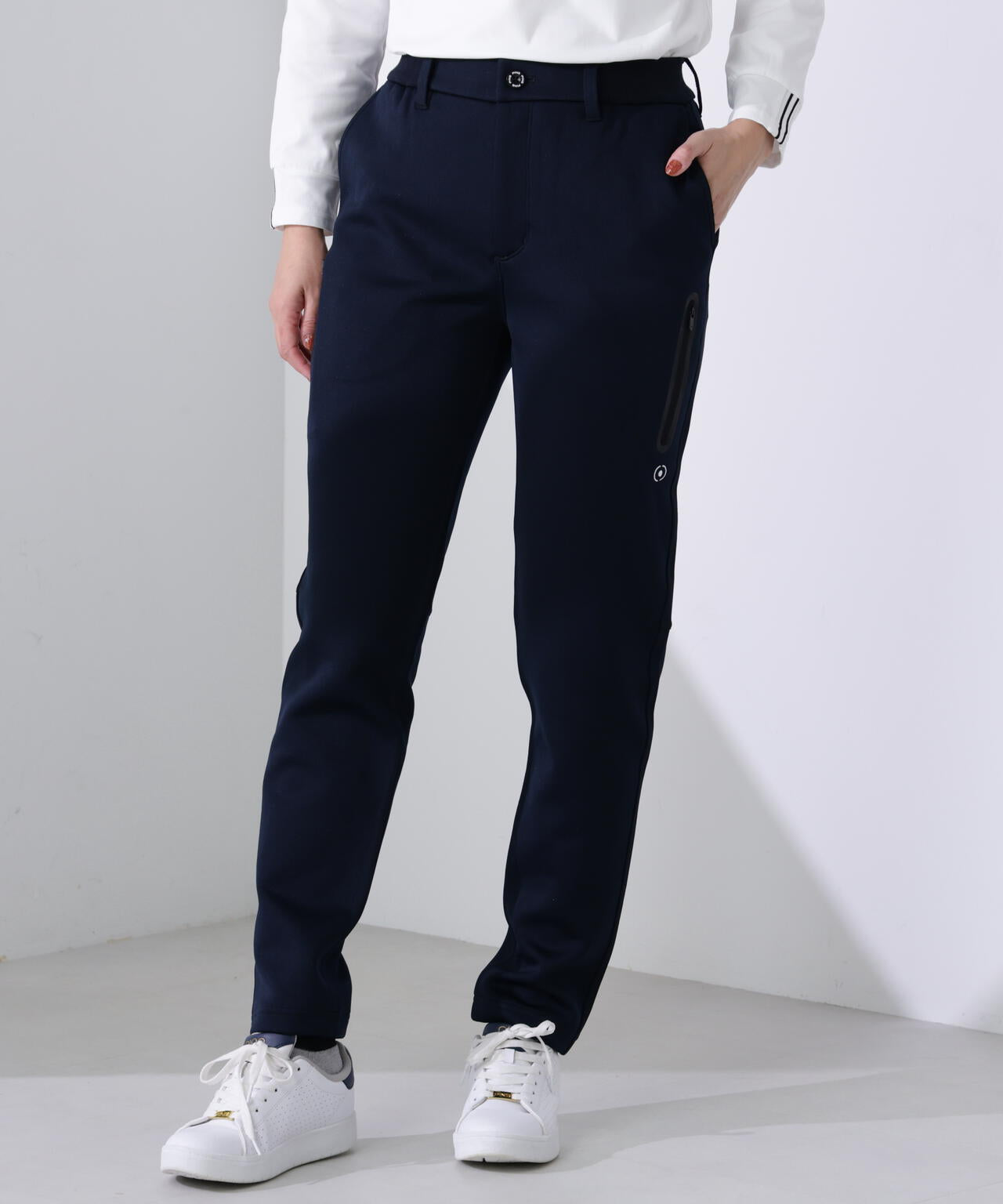 【PING APPAREL】全方向ストレッチRENUキルト/ダンボールジャージ テーパードパンツ <GOLD> (LADIES)