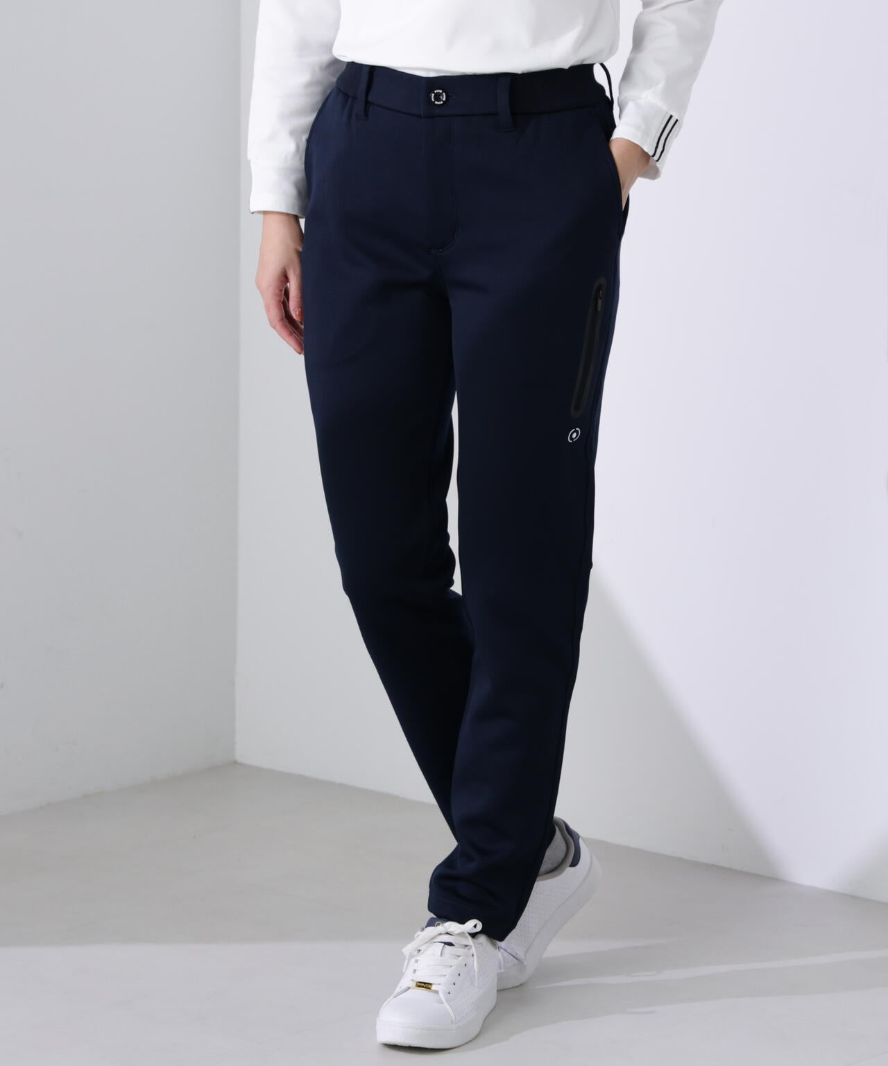 【PING APPAREL】全方向ストレッチRENUキルト/ダンボールジャージ テーパードパンツ <GOLD> (LADIES)